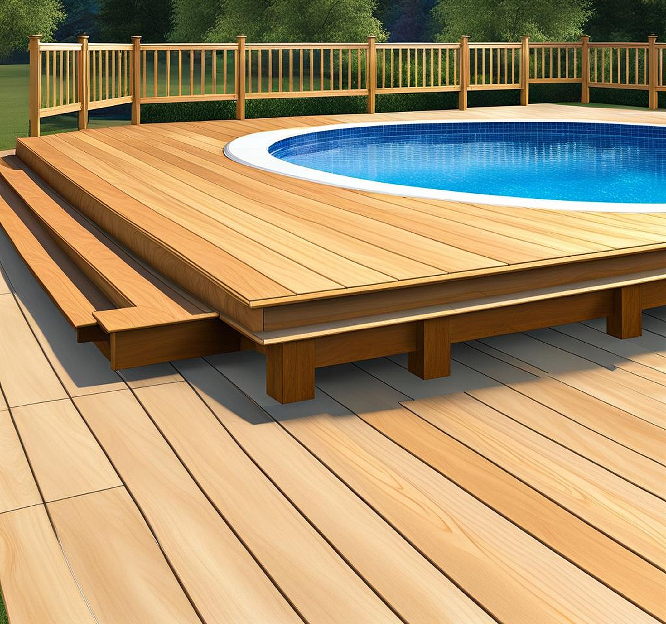 cheap decks for above ground pools