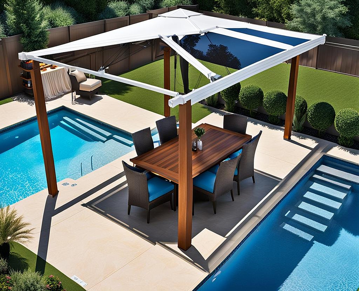 above ground pool canopy ideas