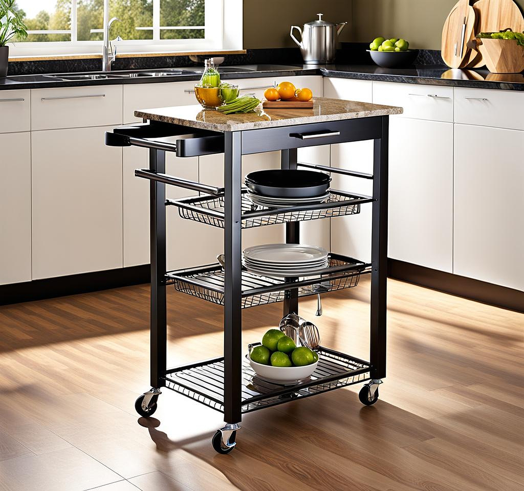 kitchen carts with granite tops