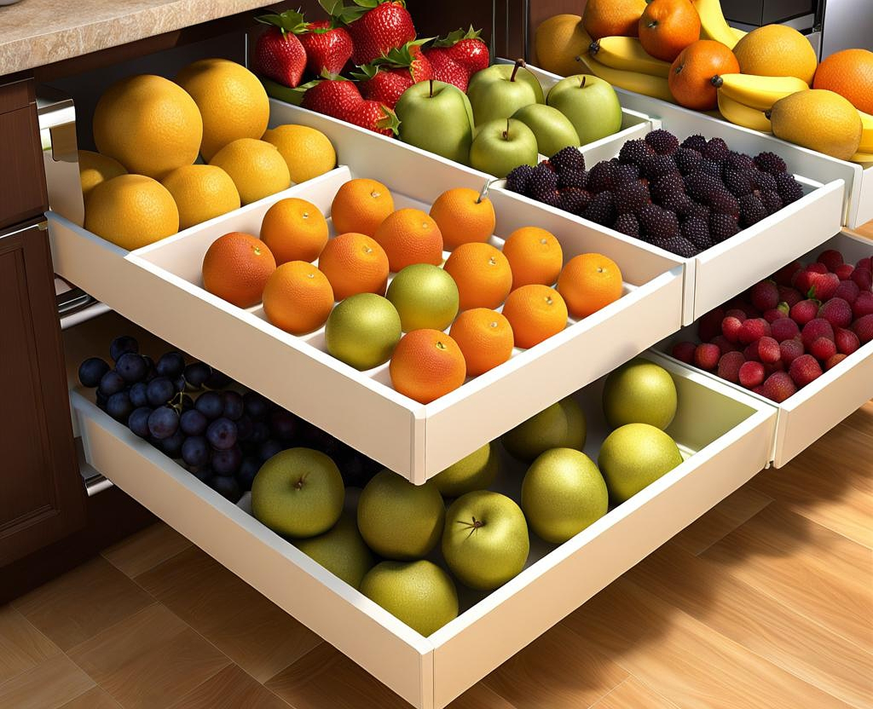 floor fruit stand for kitchen