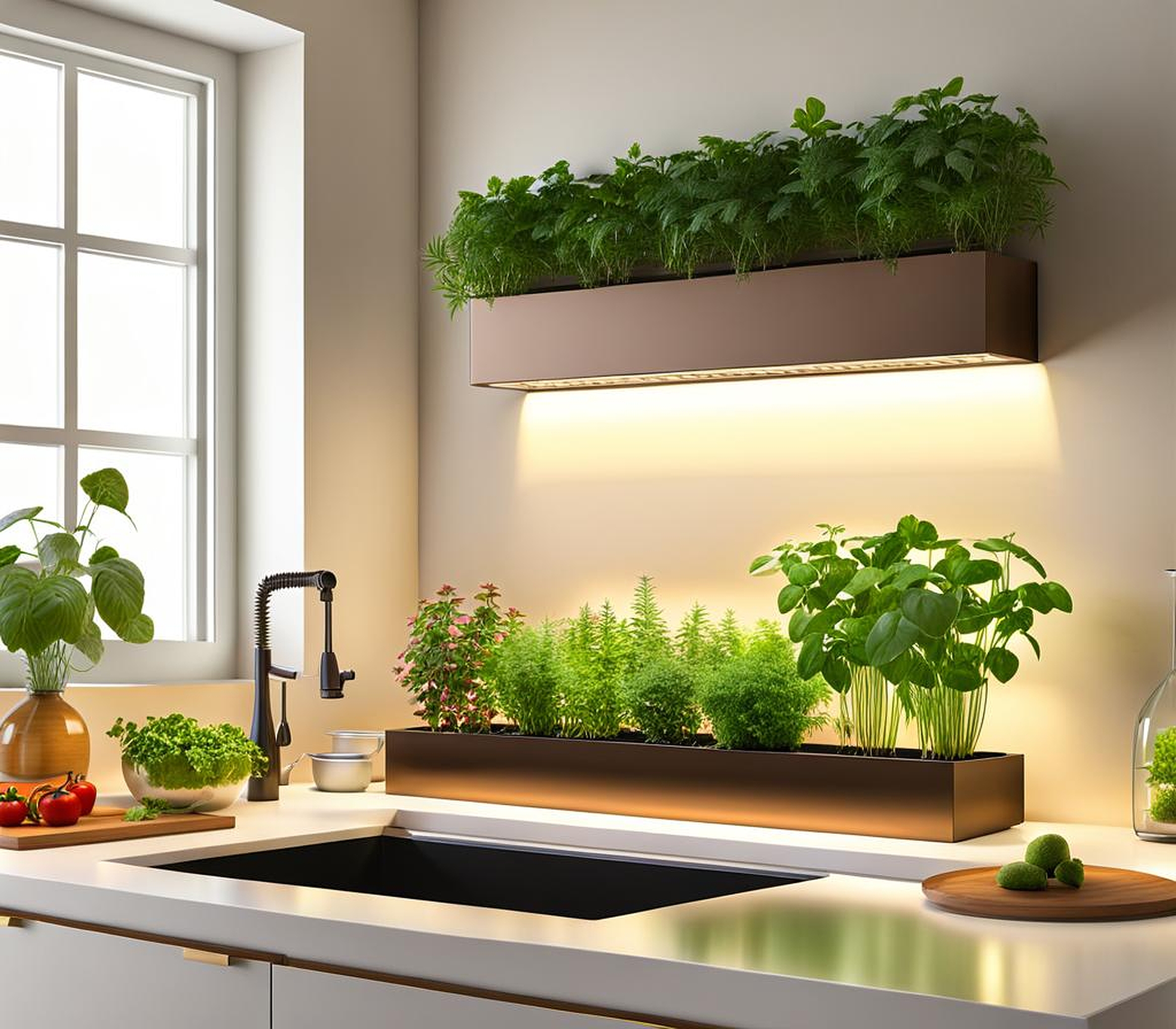 Designing a Functional Kitchen Herb Garden with Ample Light