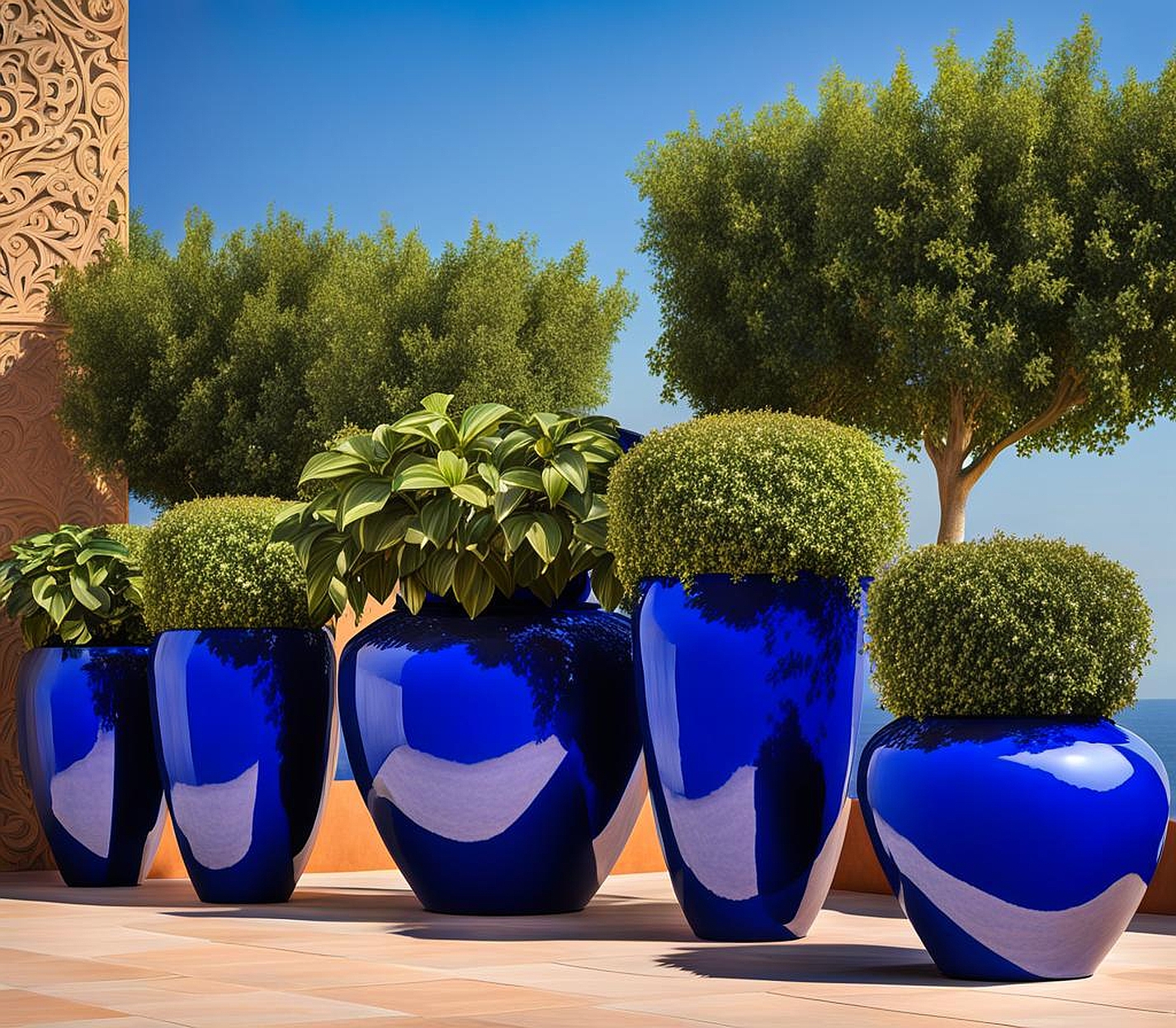 Large Cobalt Blue Planters for Beautiful and Functional Decor