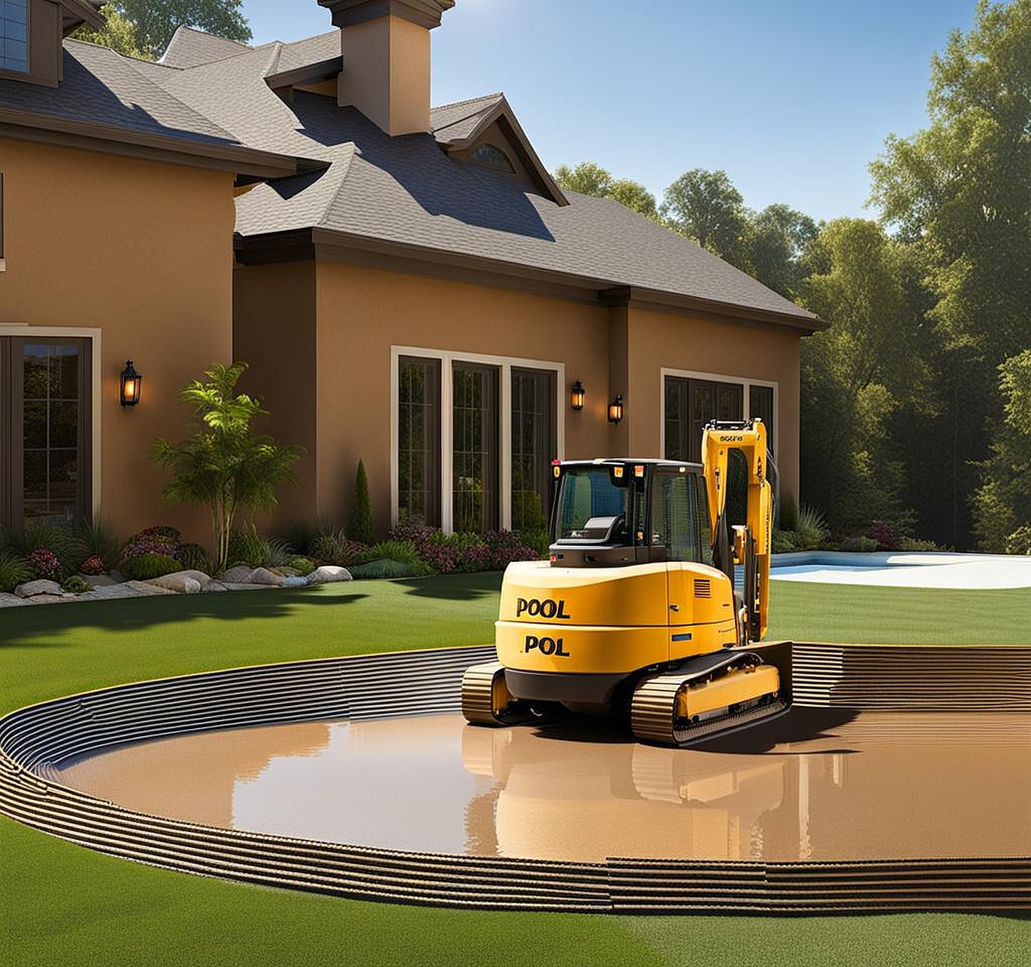 Leveling the Ground for a Semi-Inground Swimming Pool