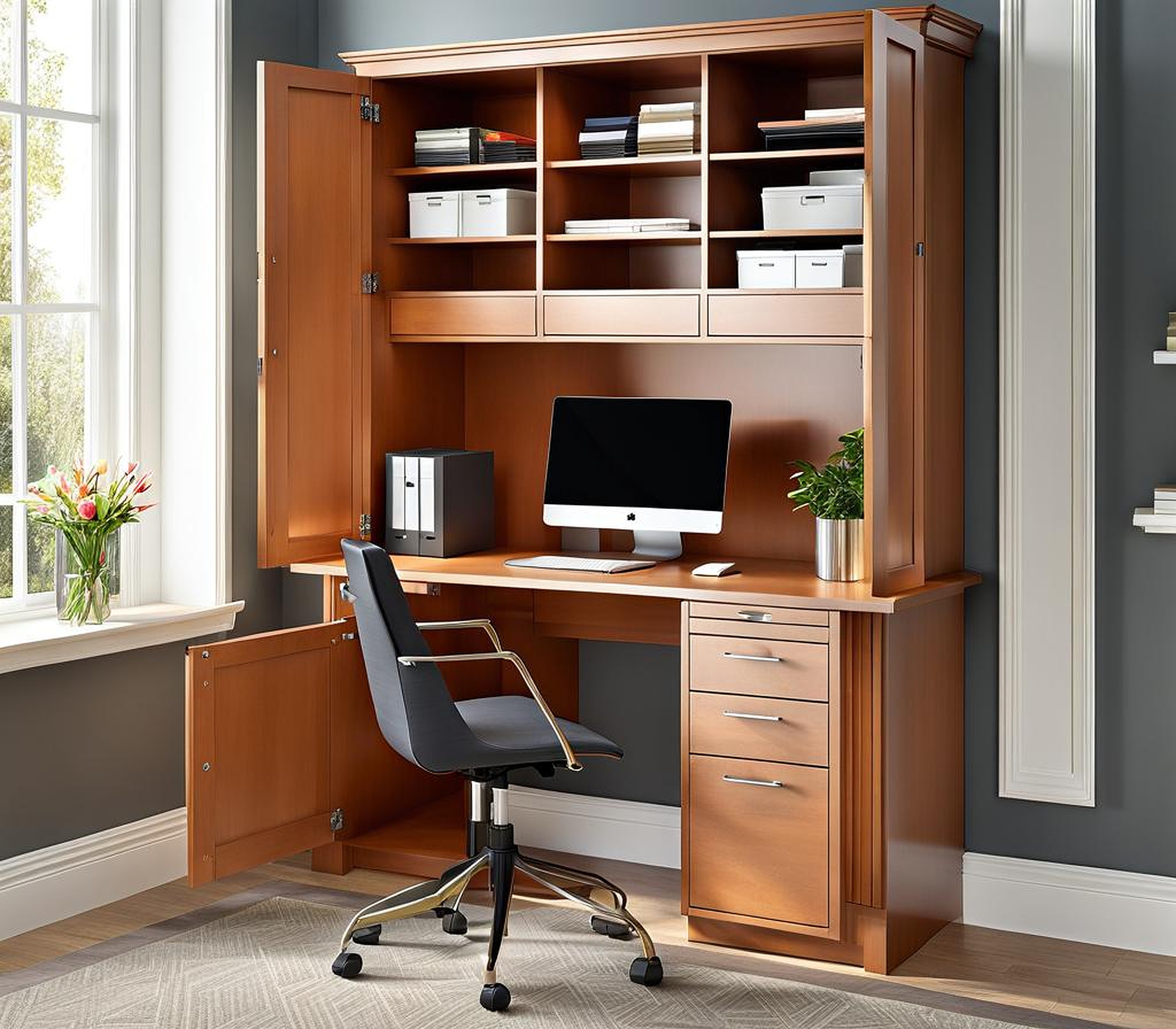 office built in cabinet ideas