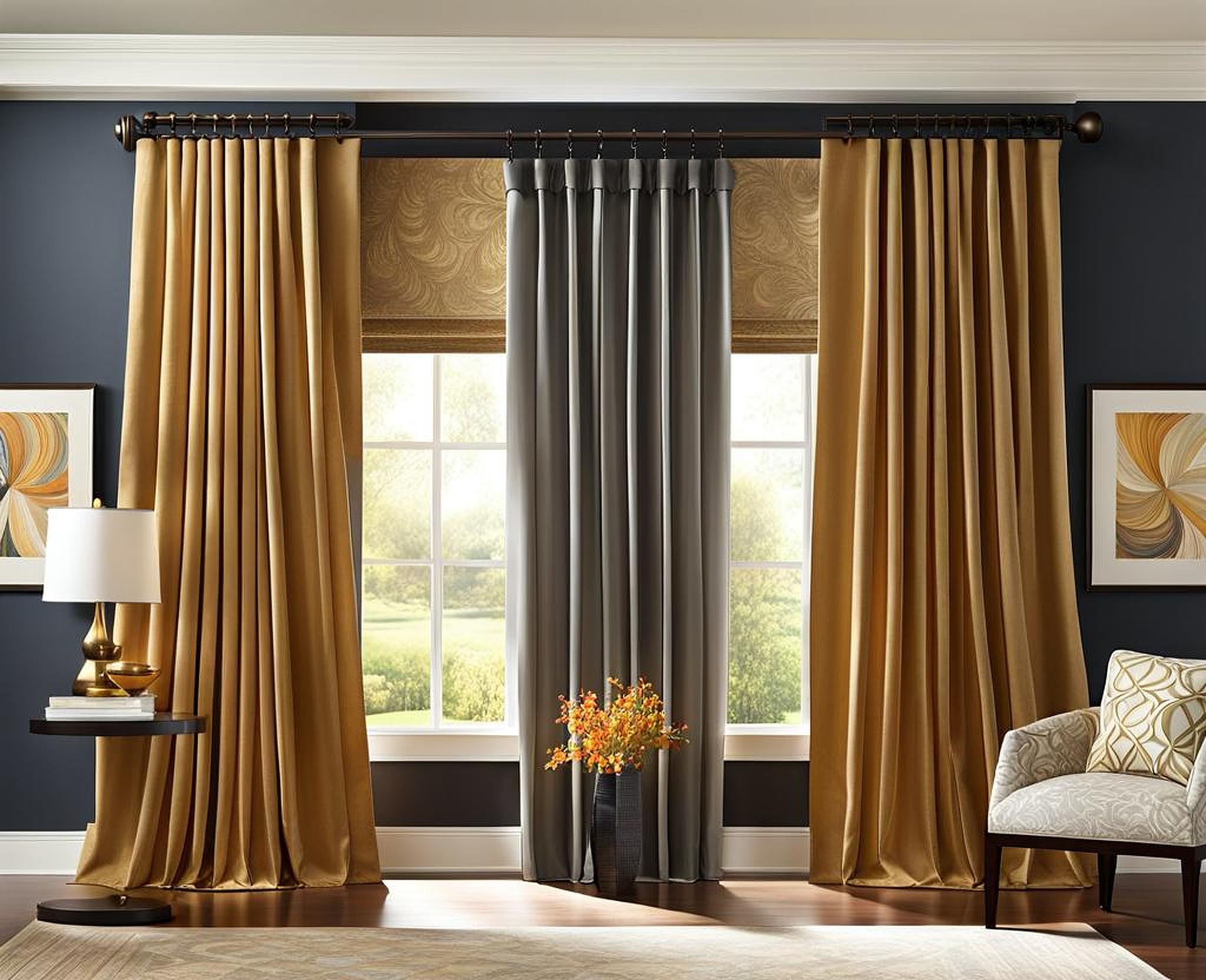 modern traverse curtain rods