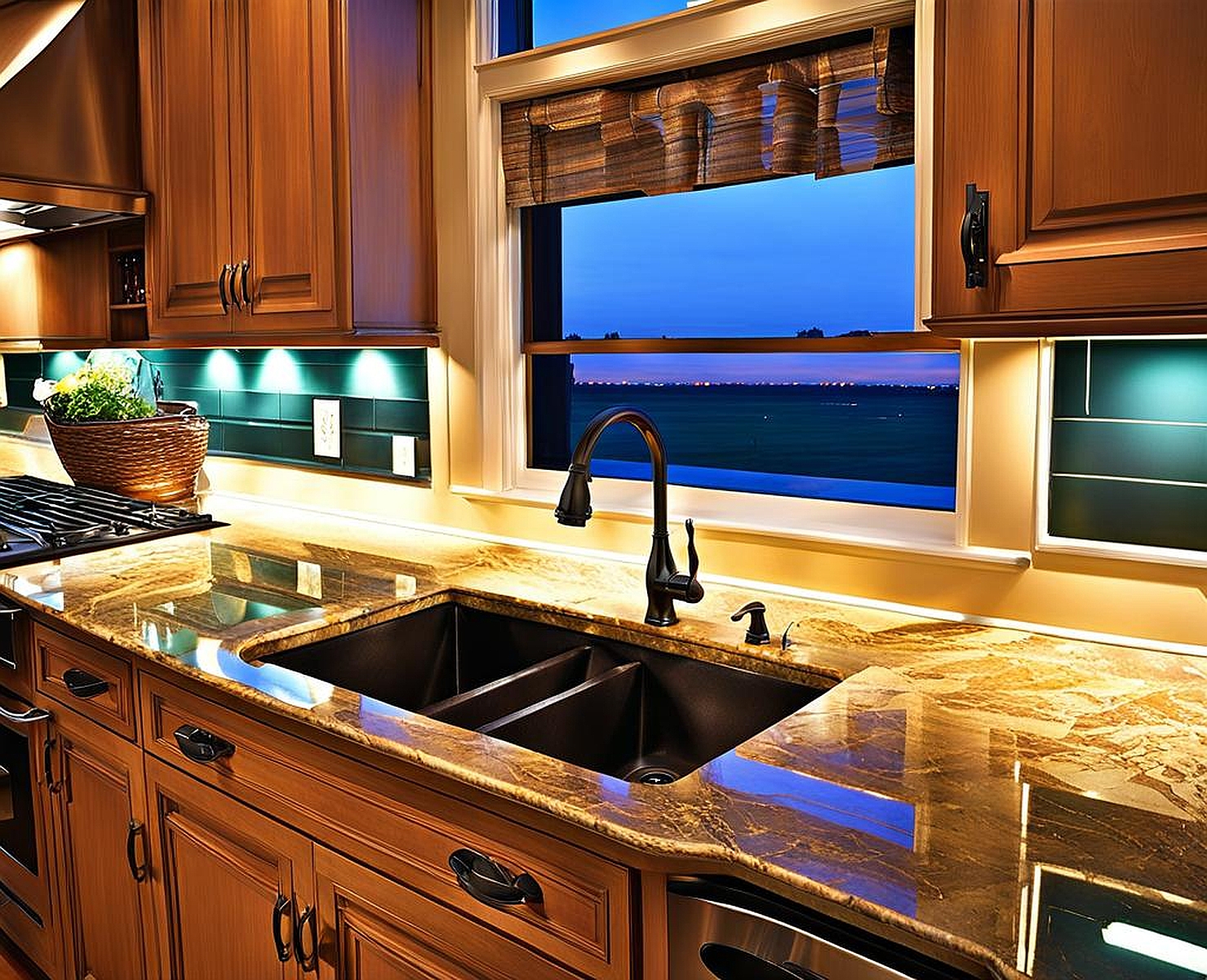 over kitchen sink led lighting