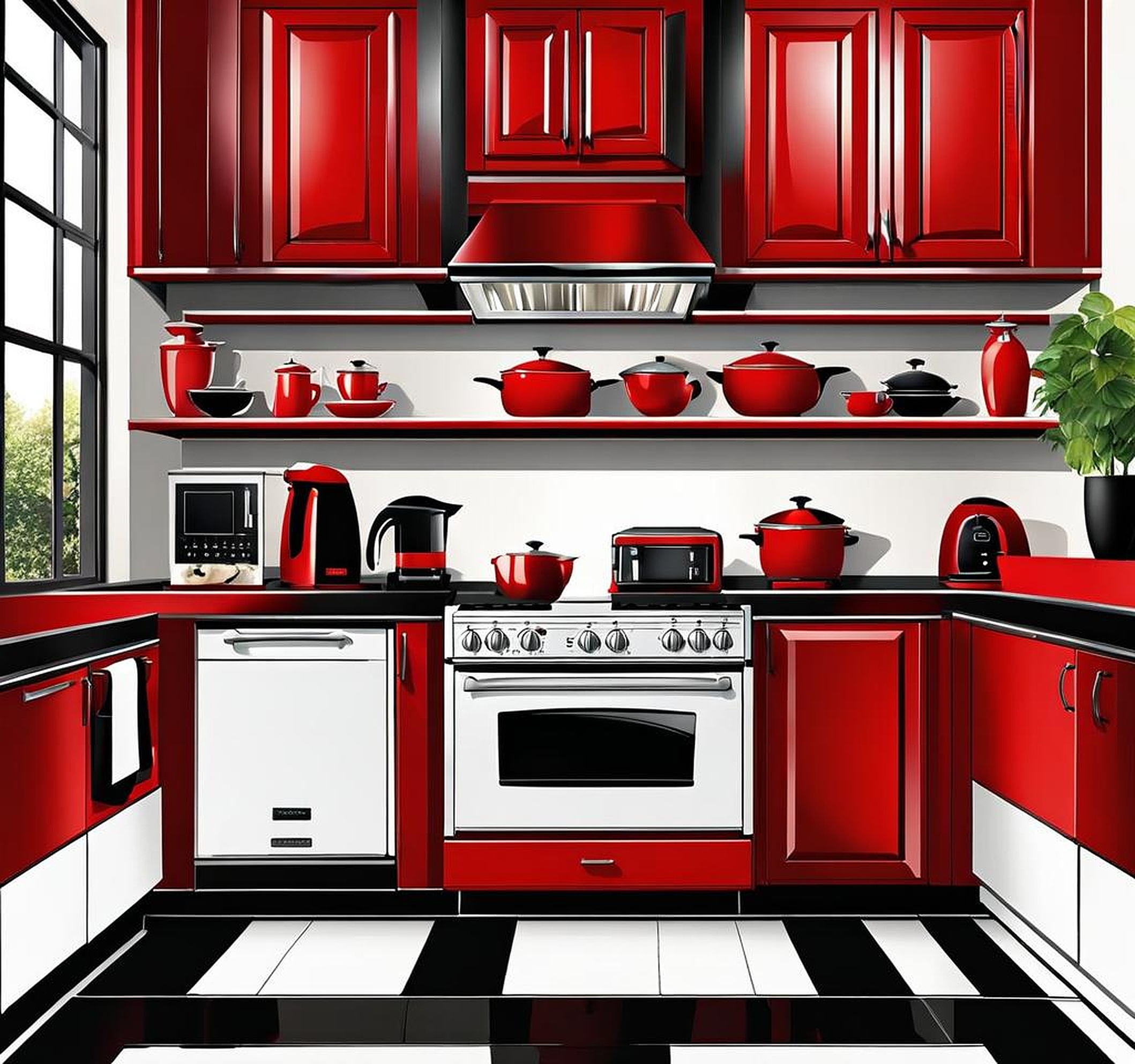 Red and Black Kitchen Decorating Ideas for a Memorable Design