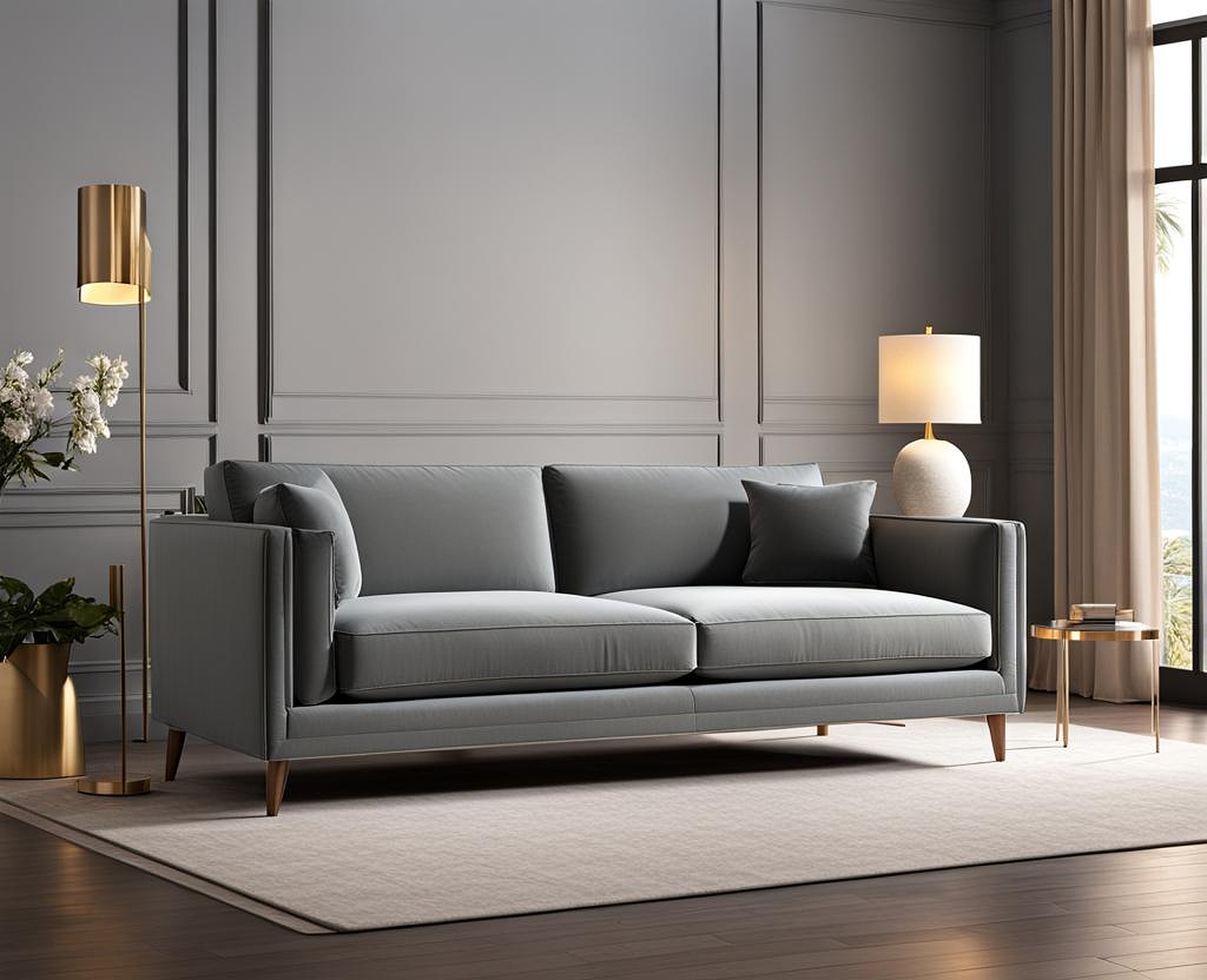 simplis froth gray sofa