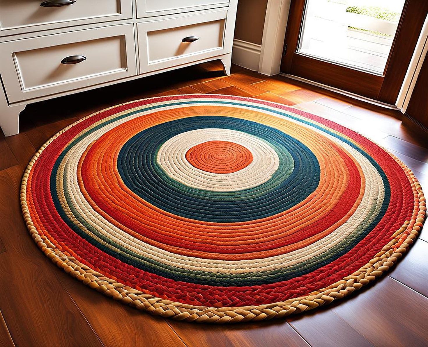 Round Braided Rugs for Kitchen Soft Furnishings