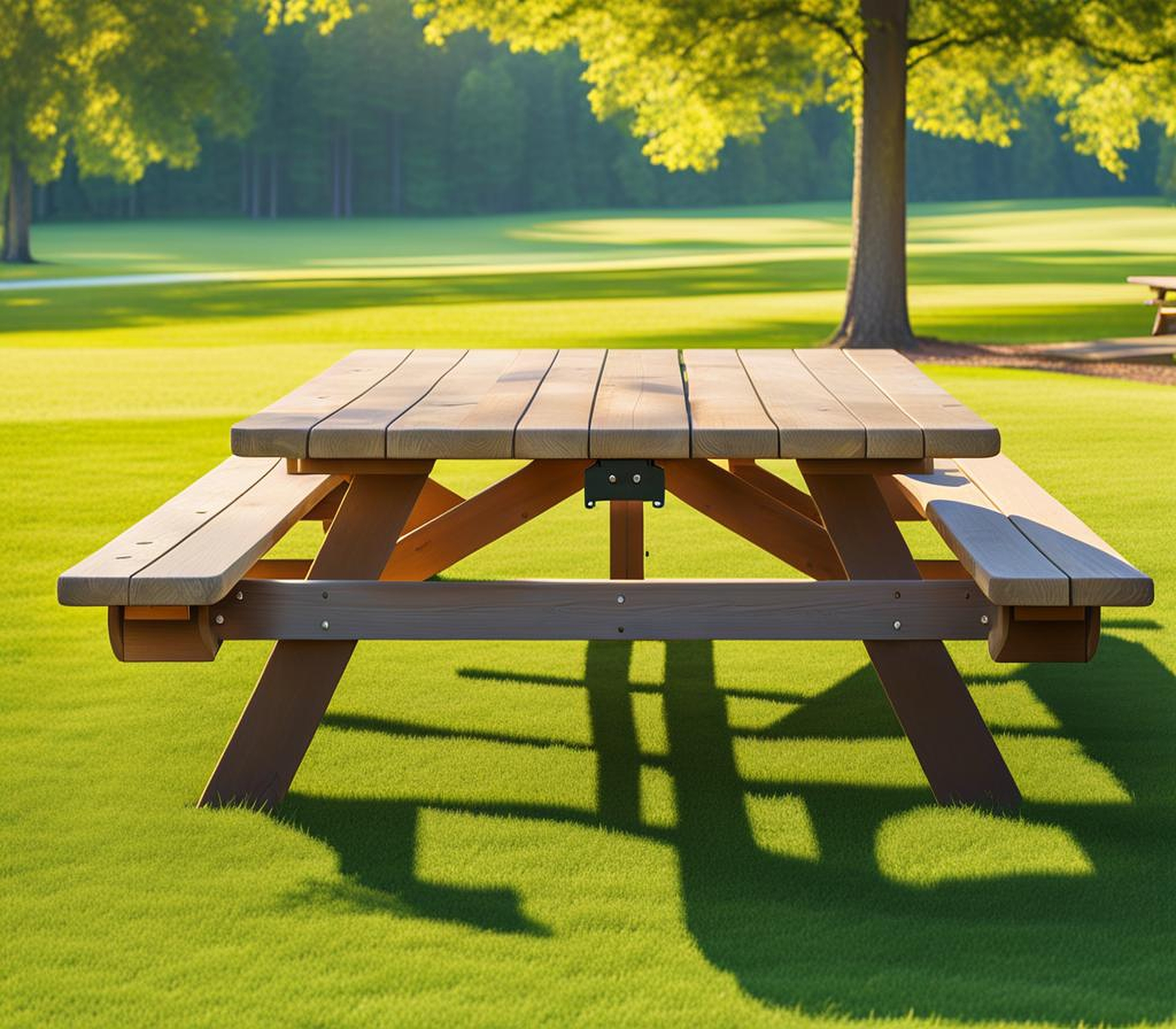 standard size of picnic table
