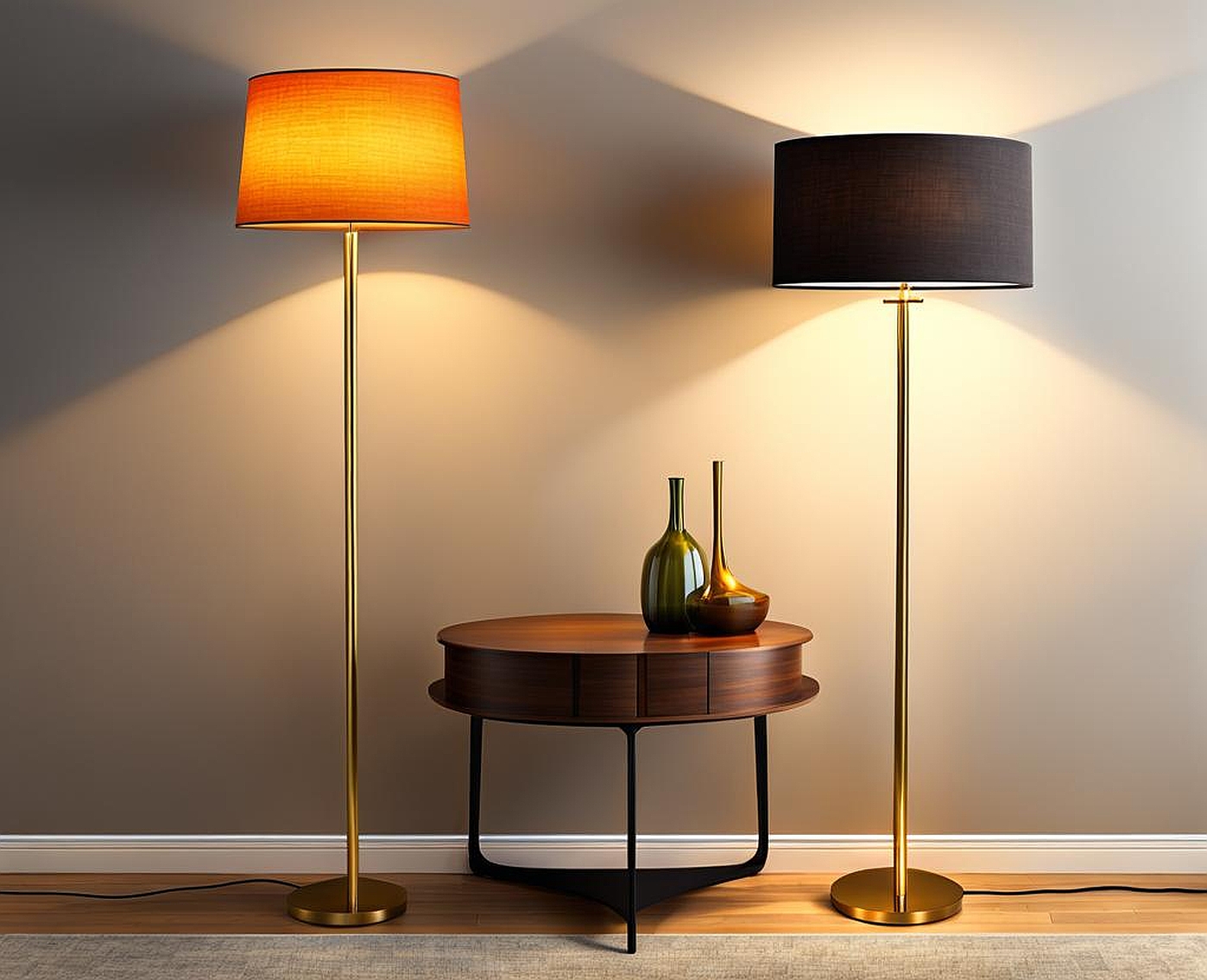 floor lamps with tables attached