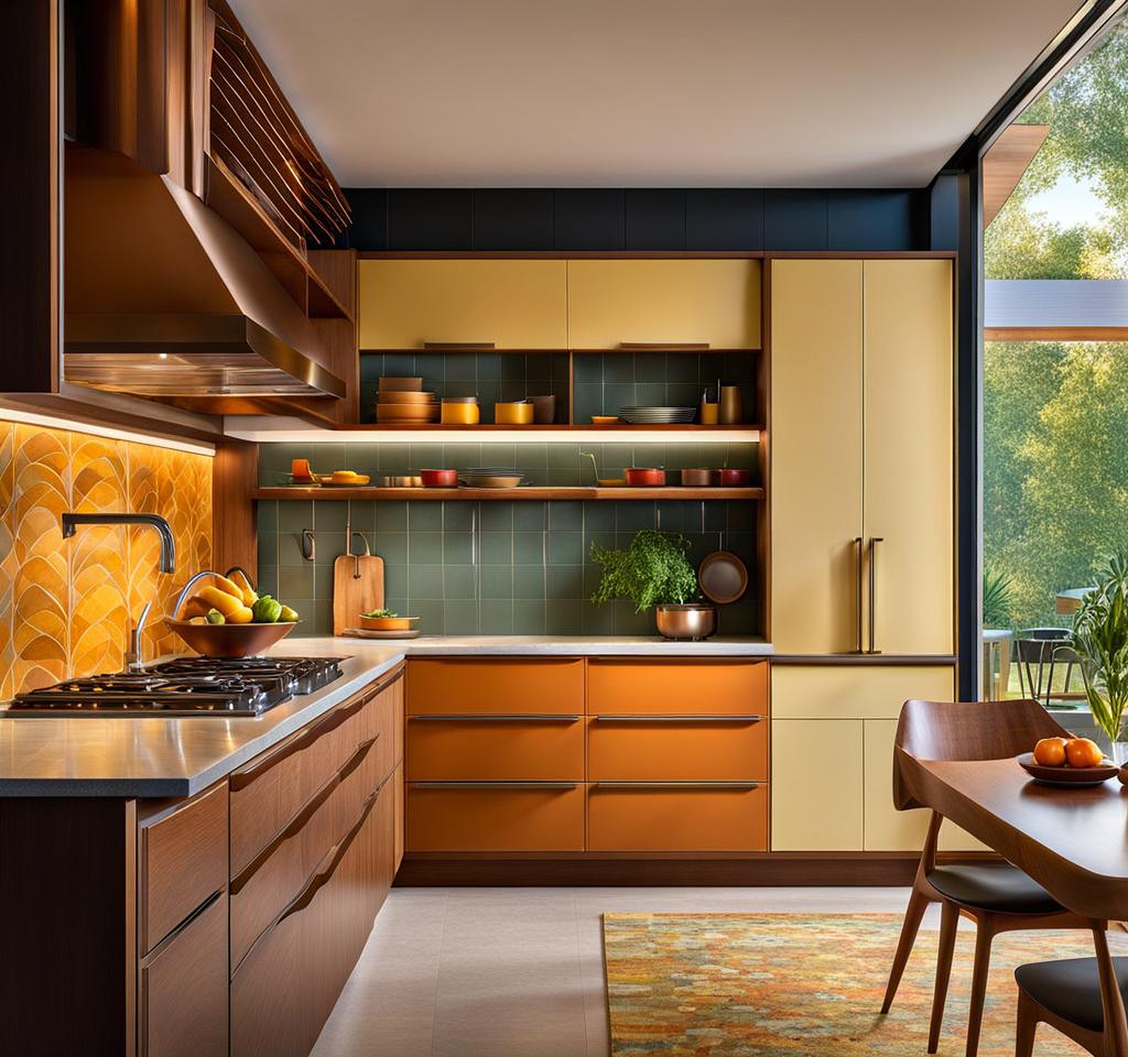 mid century modern kitchens