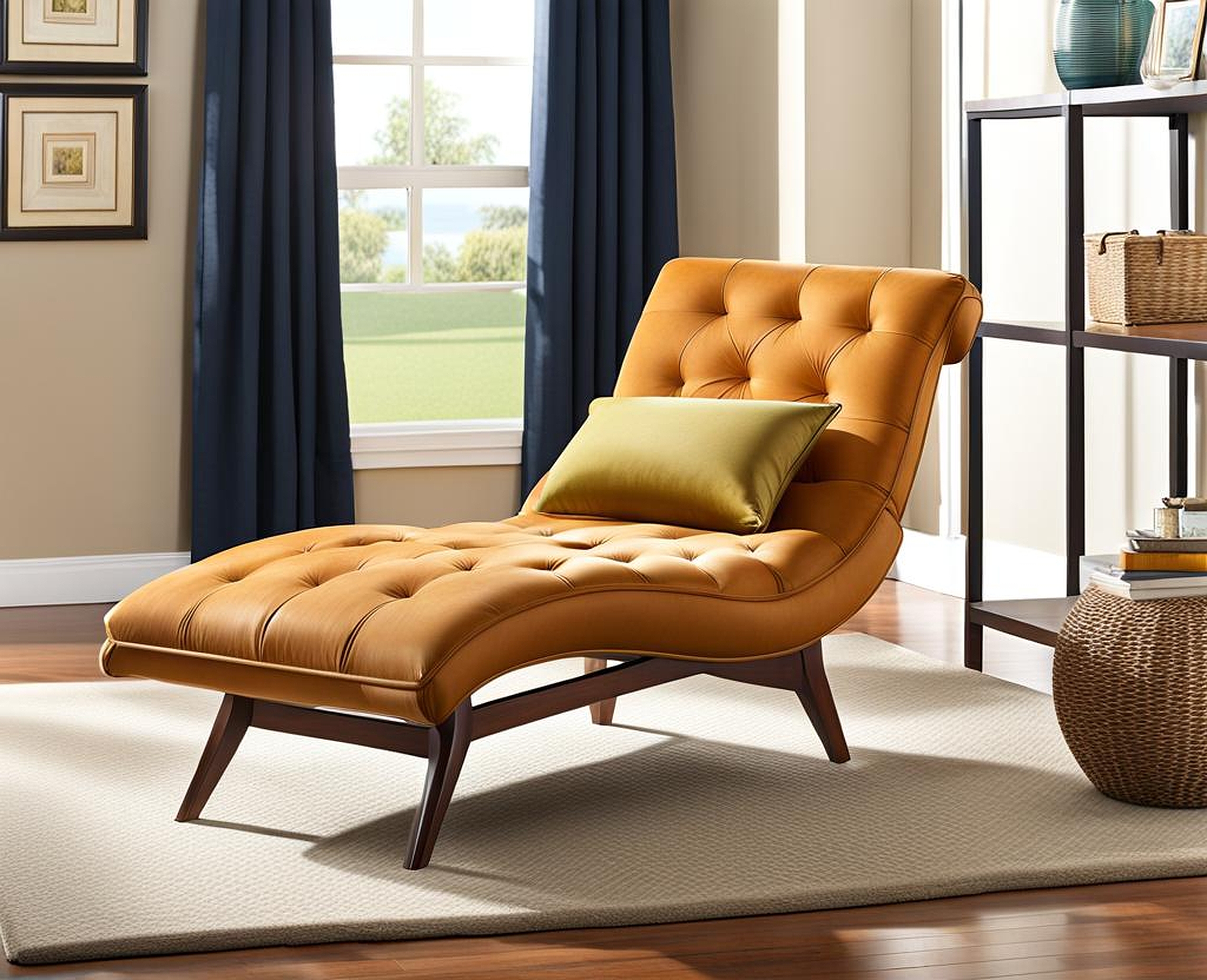 Small Indoor Chaise Lounge Chair for Compact Living Spaces