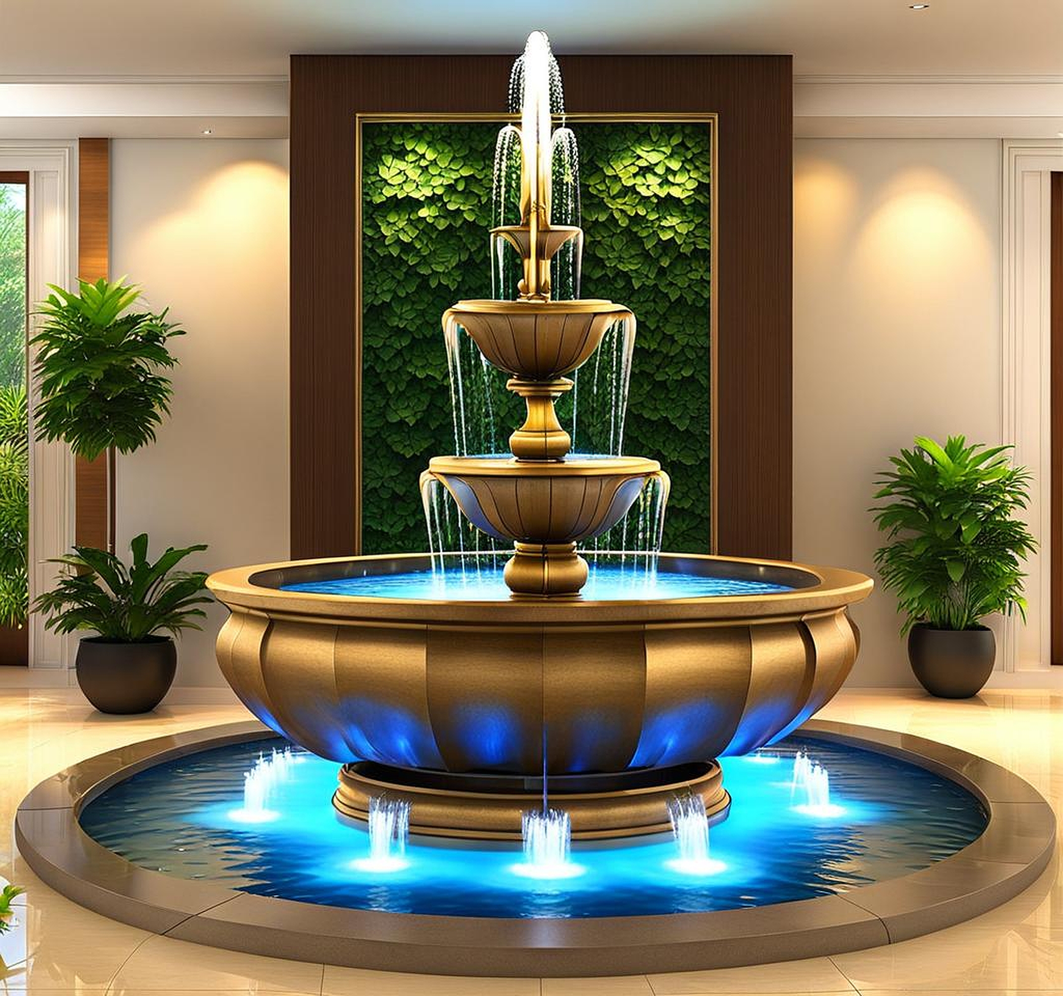 Soothing Indoor Water Fountains with Realistic Nature Soundscapes