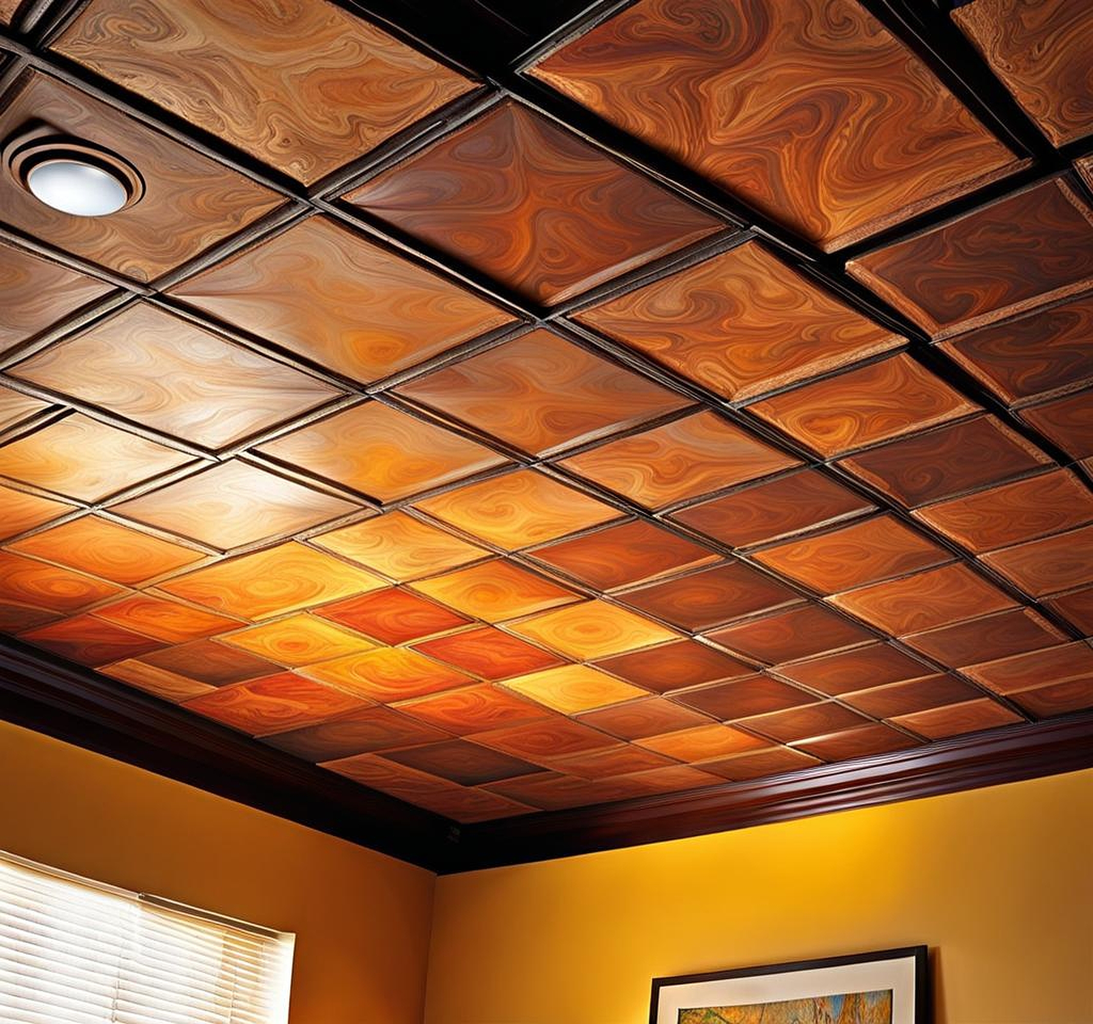 ceiling tile painting ideas