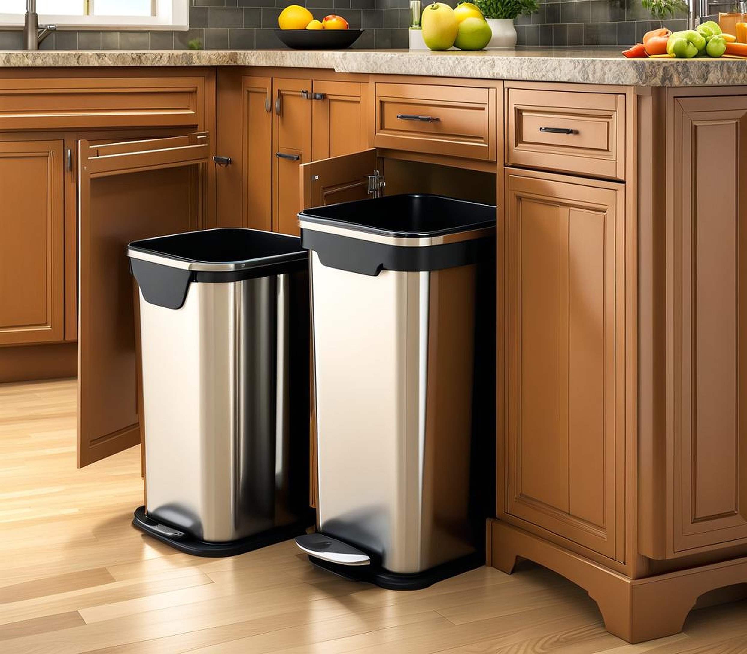 kitchen trash can sizes