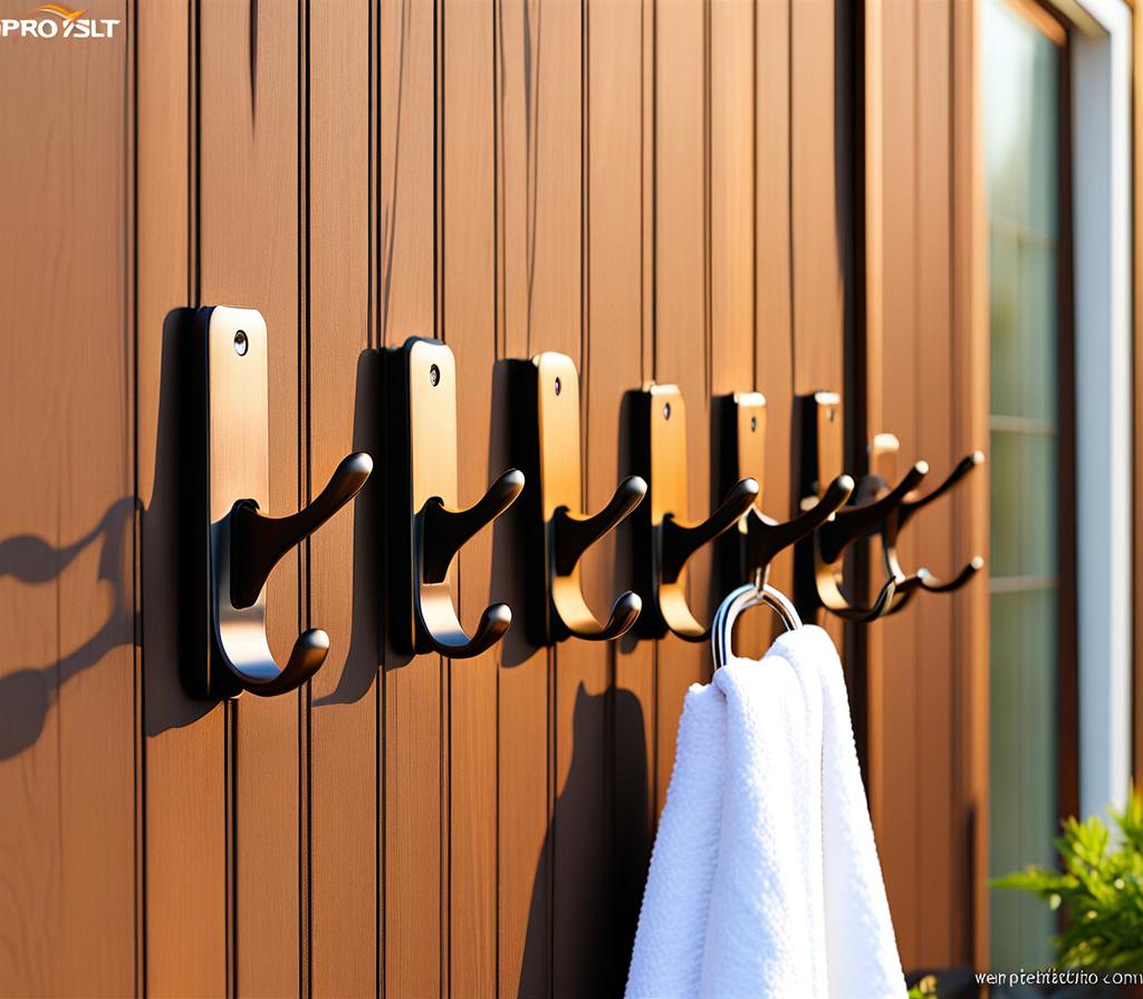Outdoor Towel Hooks with Rust-resistant Brackets for Stability