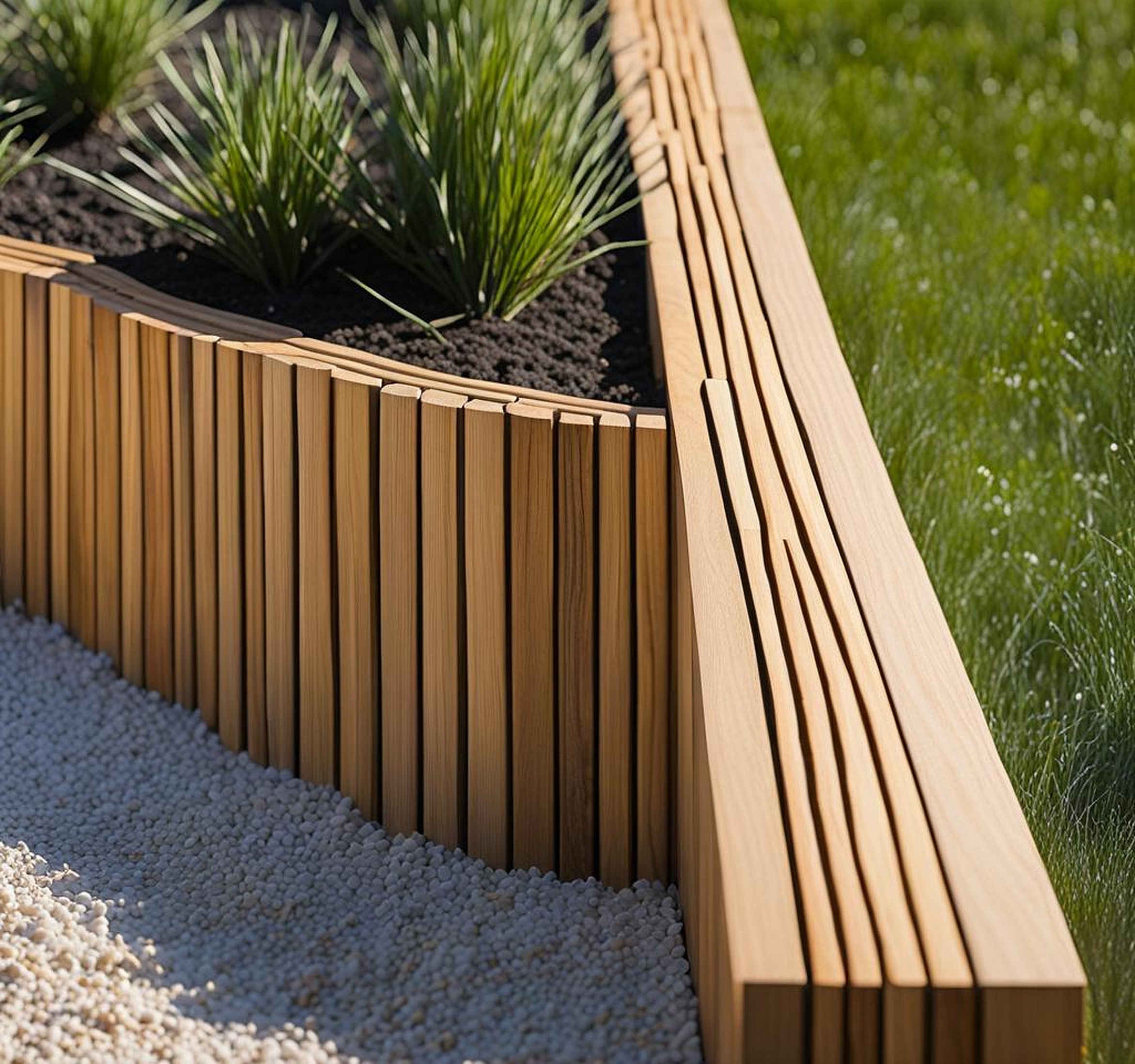 Incorporating Wooden Edging into Modern Garden Design