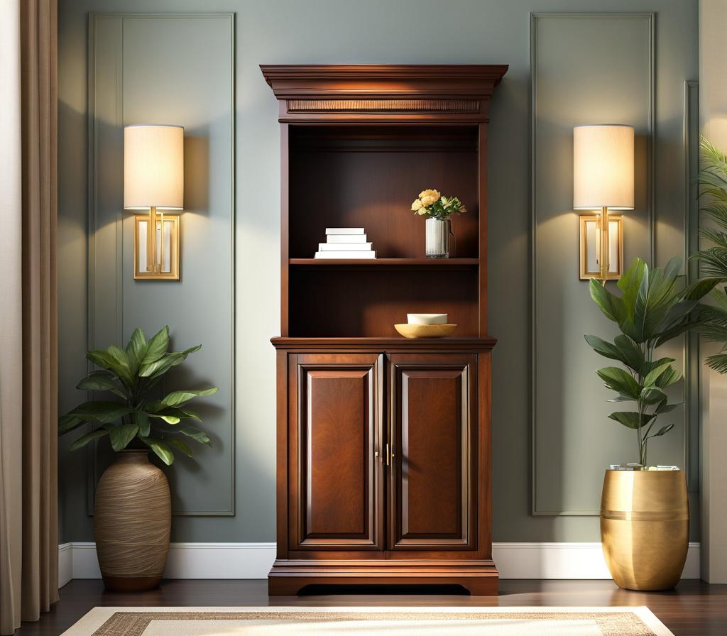 narrow entry way cabinet