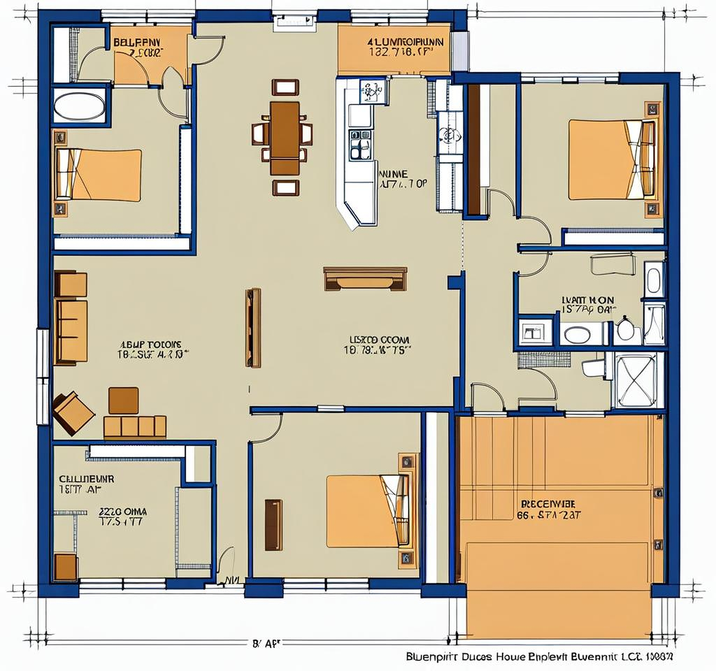 Four Bedroom House Blueprints for Modern Living