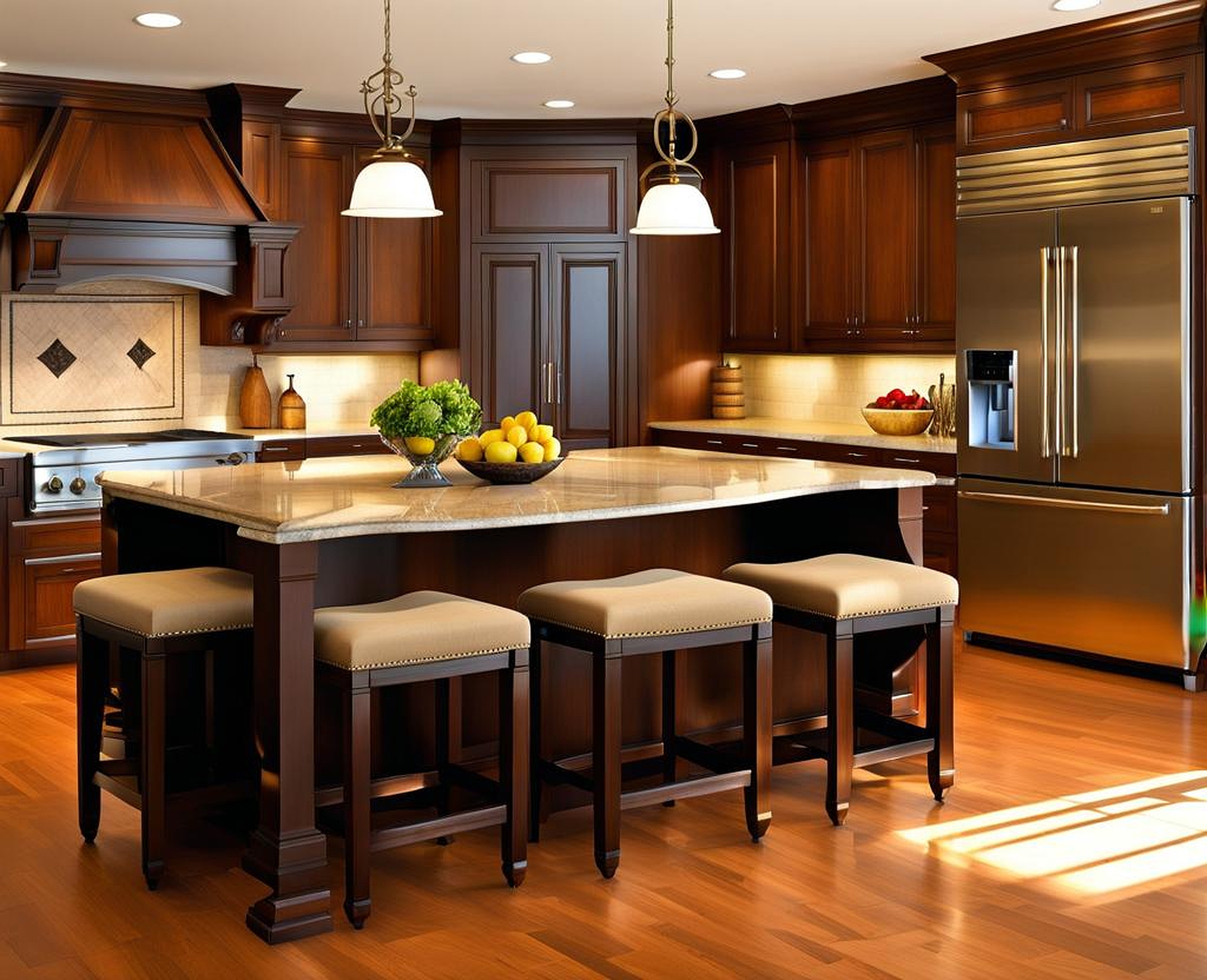 How to Determine the Proper Kitchen Island Size for Stools for Four