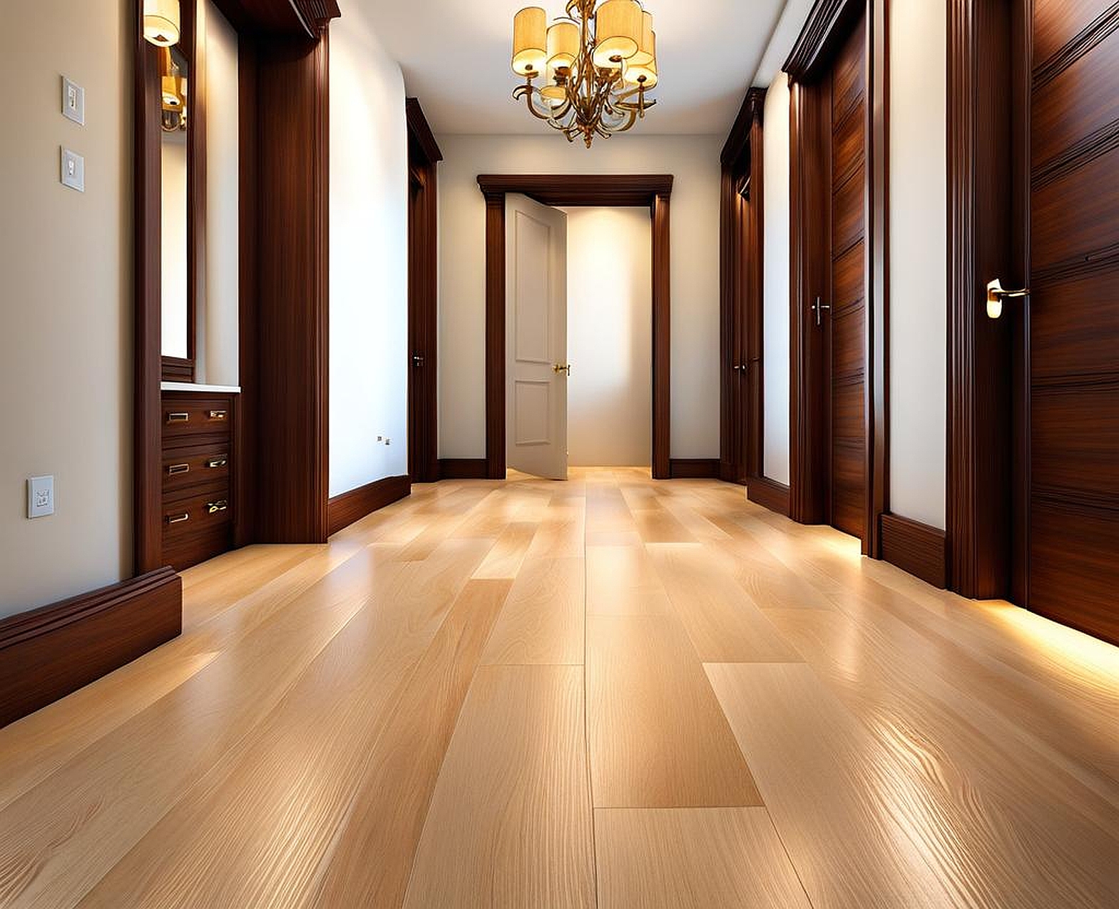 bedroom flooring different than hallway