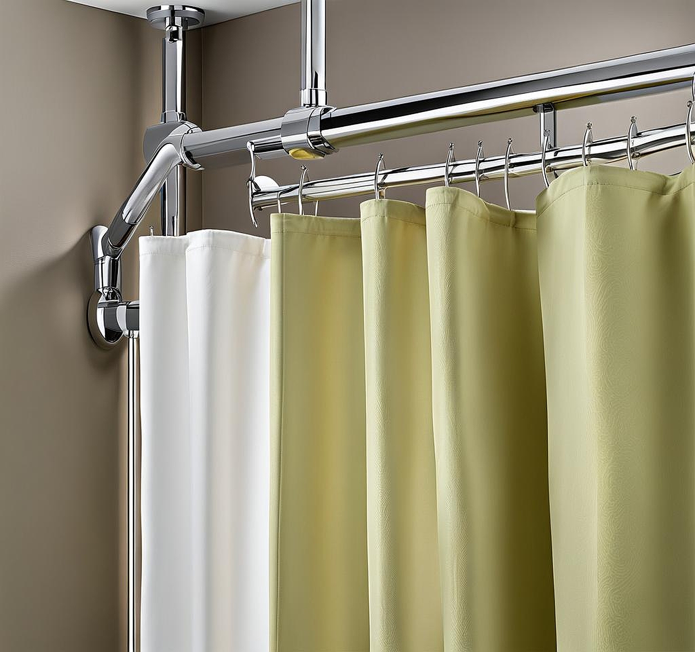 ceiling mount shower curtain rods