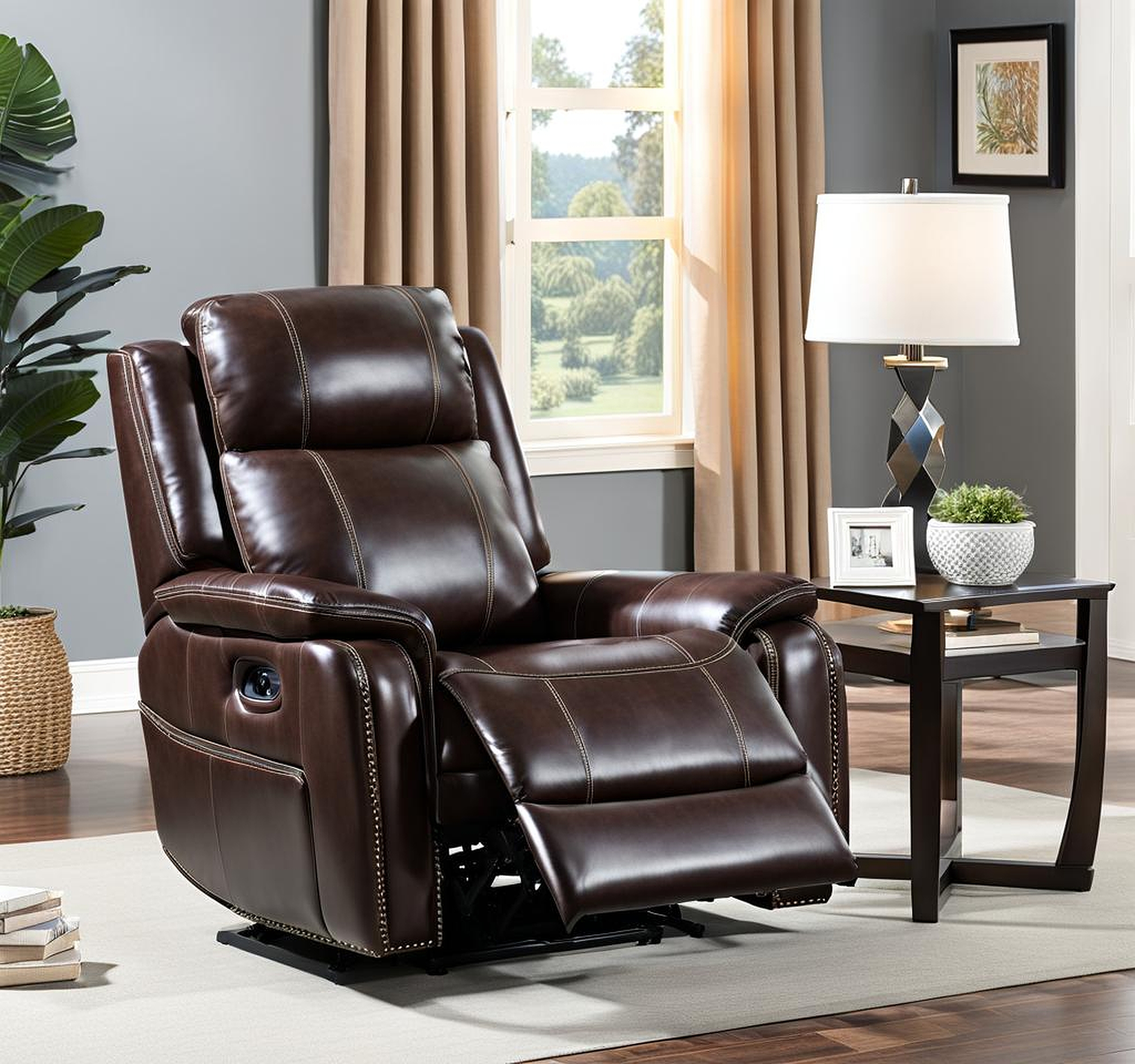 barcalounger cyprus fabric power glider recliner with power headrest