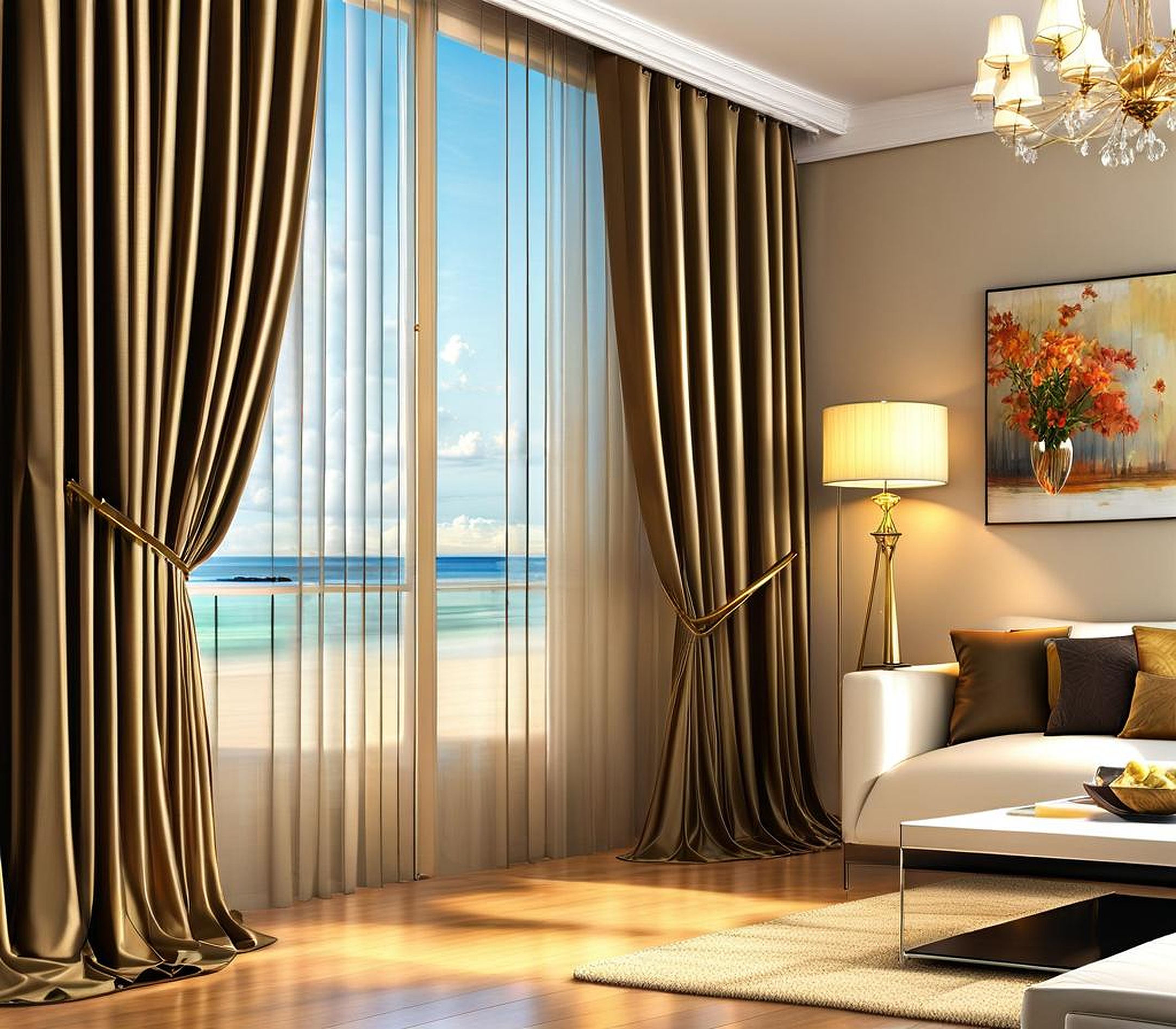 Hang Elegant Curtains with Top and Bottom Rods for a Luxurious Look