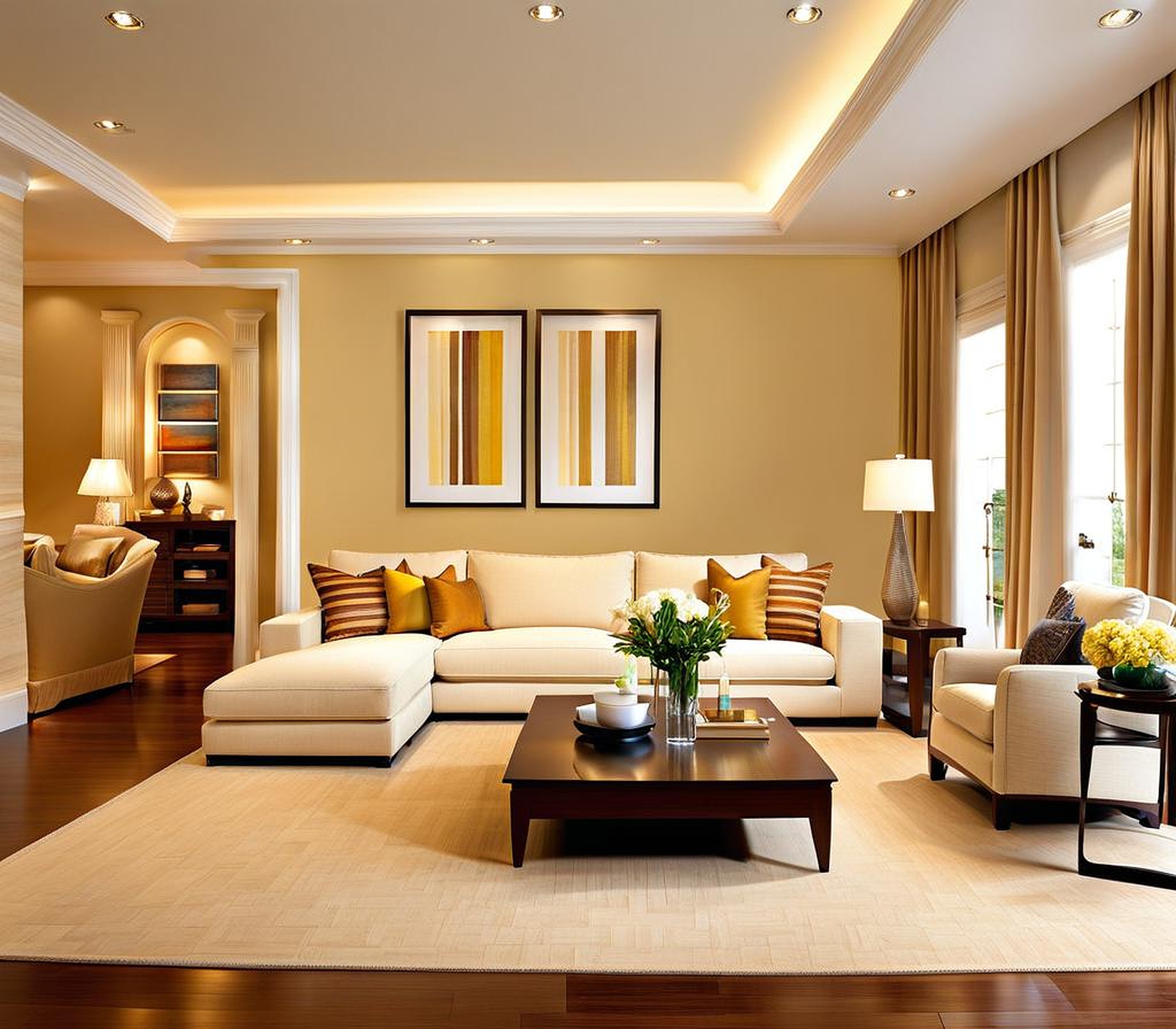 Cream Color Paint Living Room Design Inspiration for a Beautiful Home