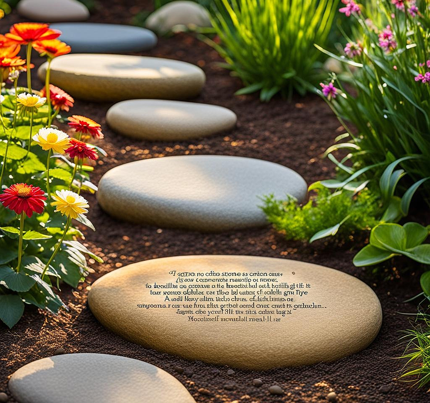 Beautiful Garden Stones with Uplifting Quotes for the Home