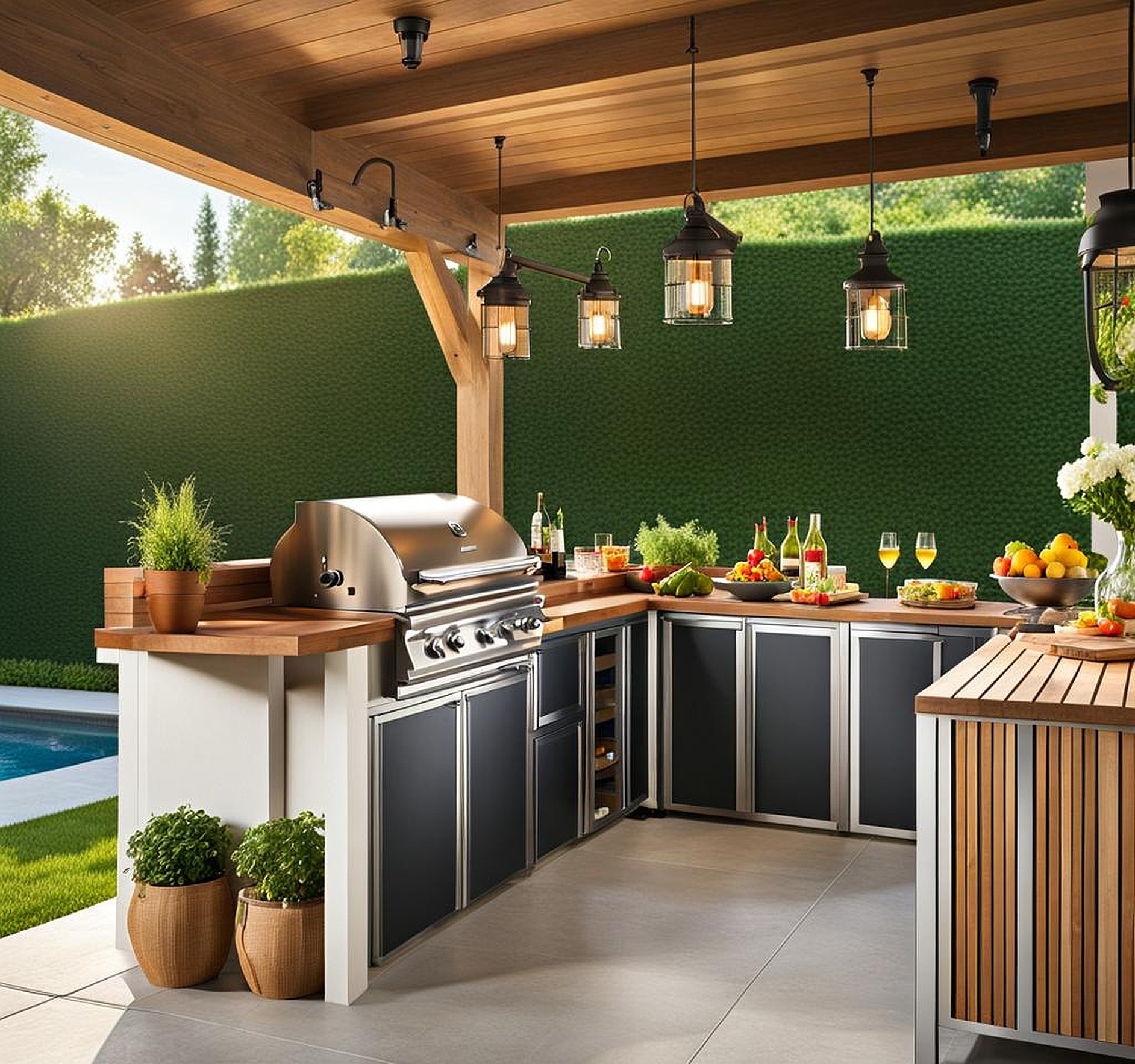 diy outside kitchen ideas