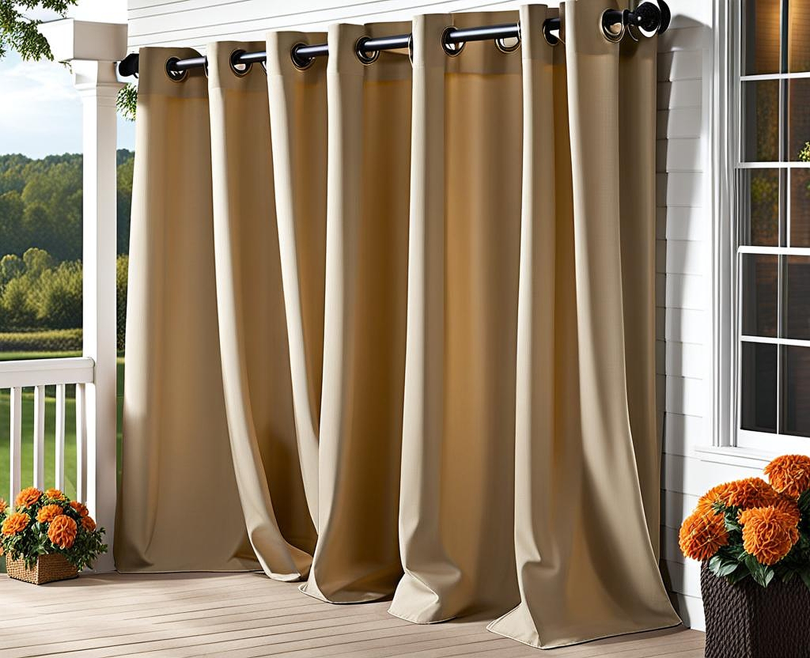 outdoor drapes with grommets