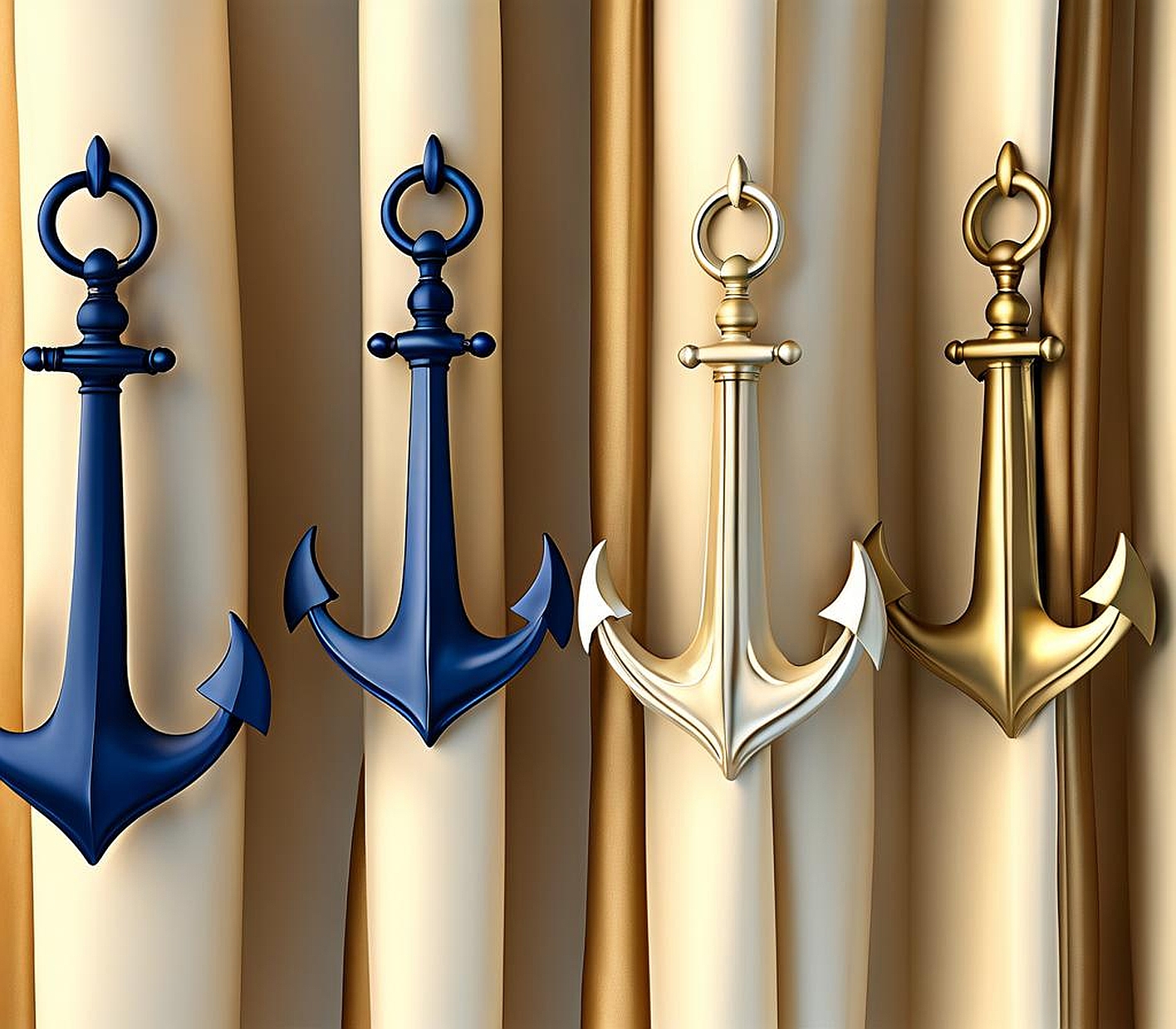 Anchors Aweigh with Nautical Curtain Rod Finials, a Unique Home Decor Idea