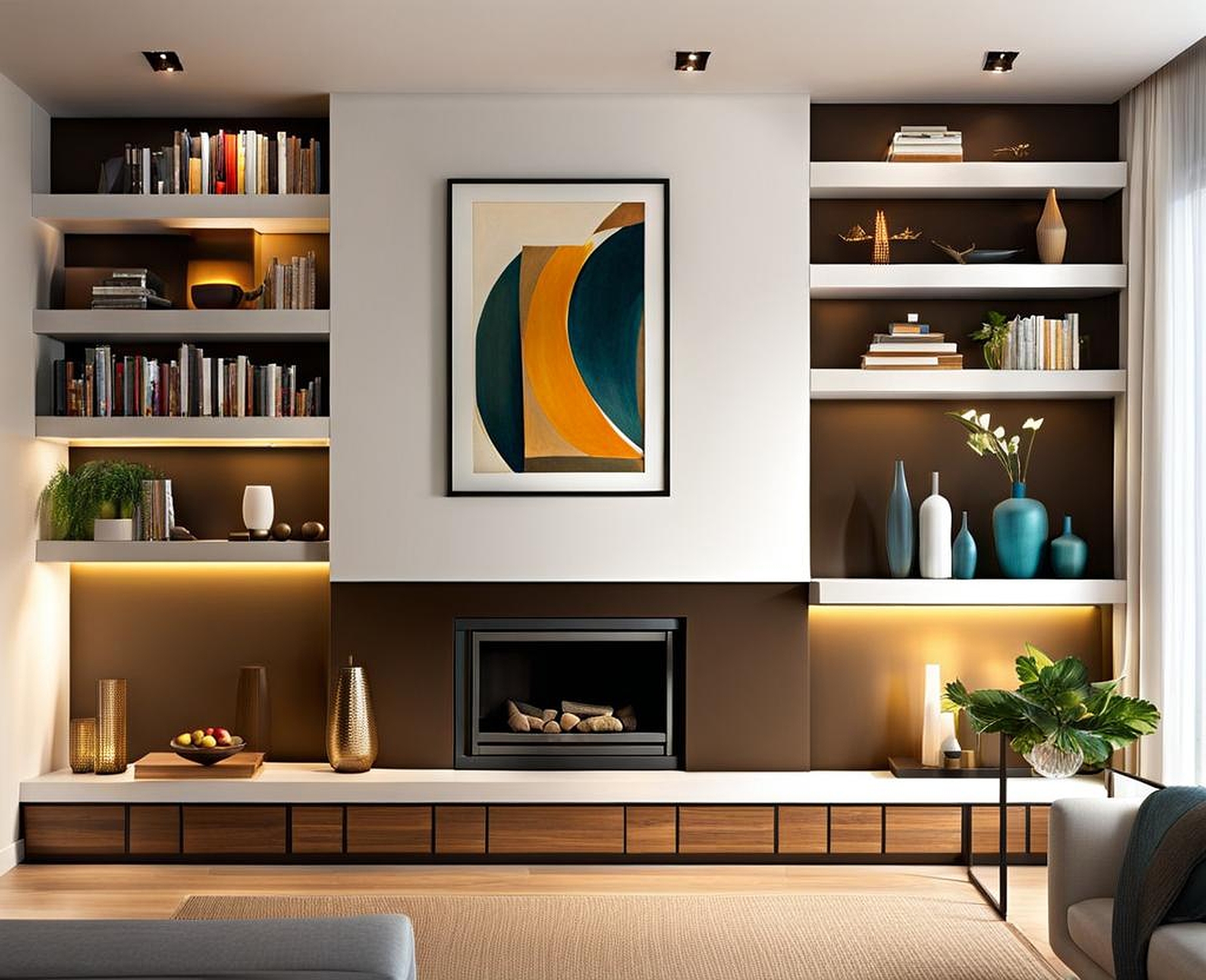 Decorating Ideas for Shelves in Living Room with Style and Substance