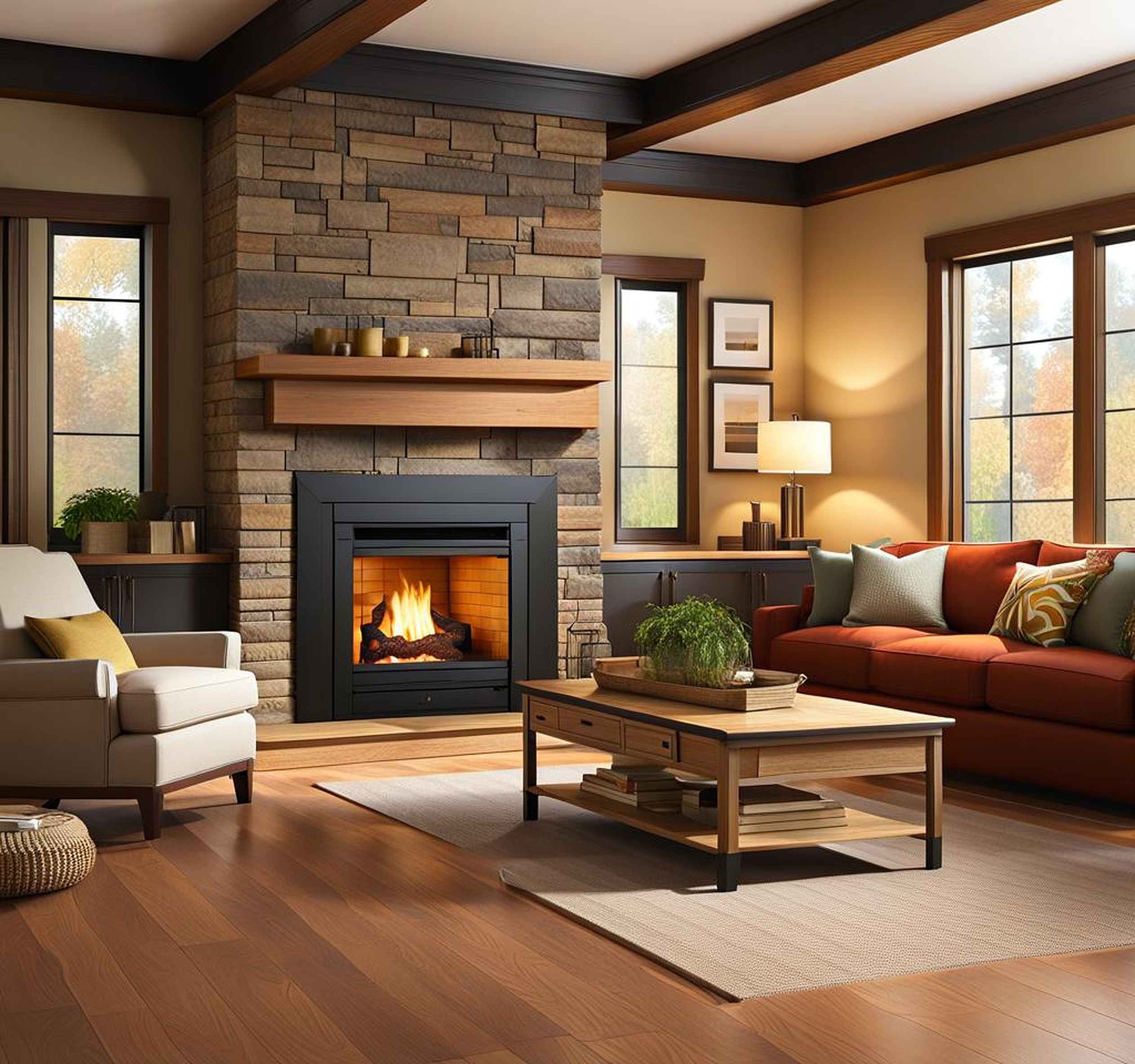 adding a wood-burning fireplace and chimney to a house