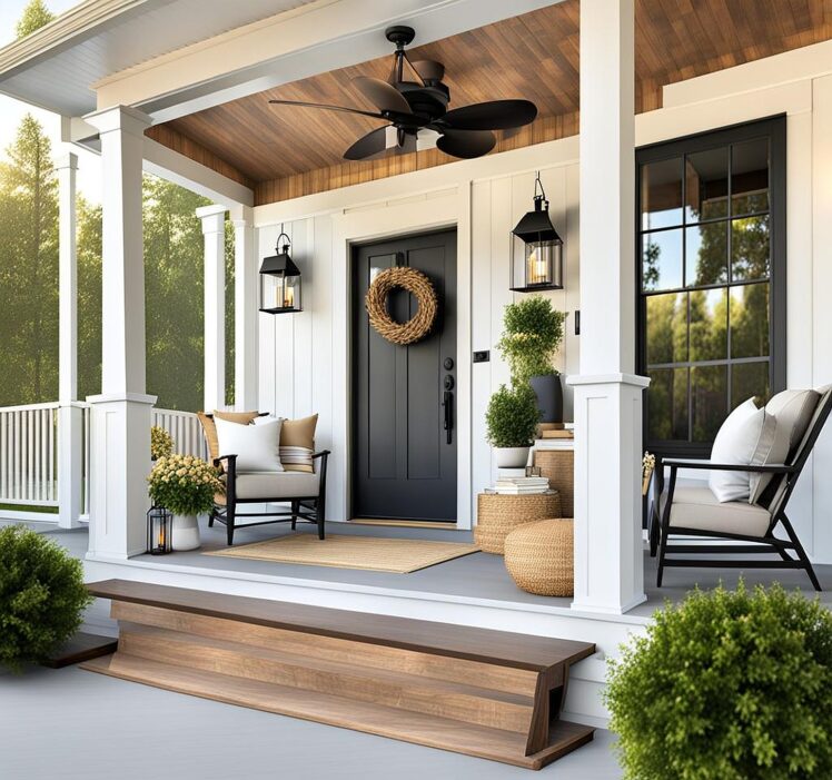 How to Create a Beautiful and Inviting Modern Farmhouse Front Porch ...
