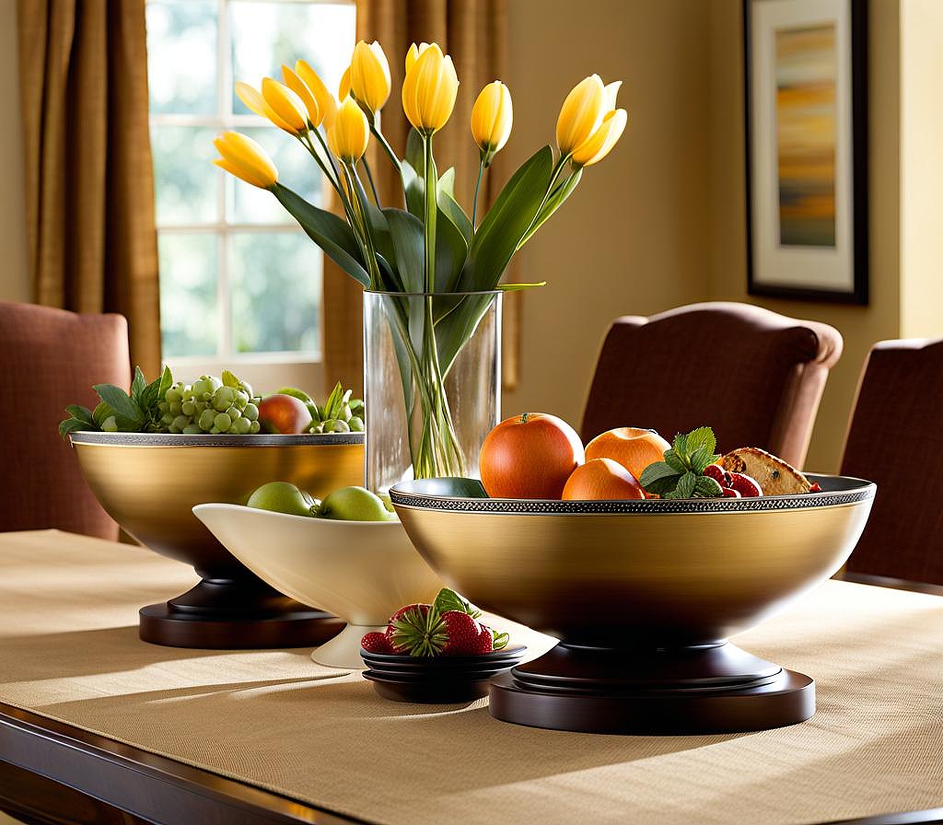 dining room table centerpiece bowls