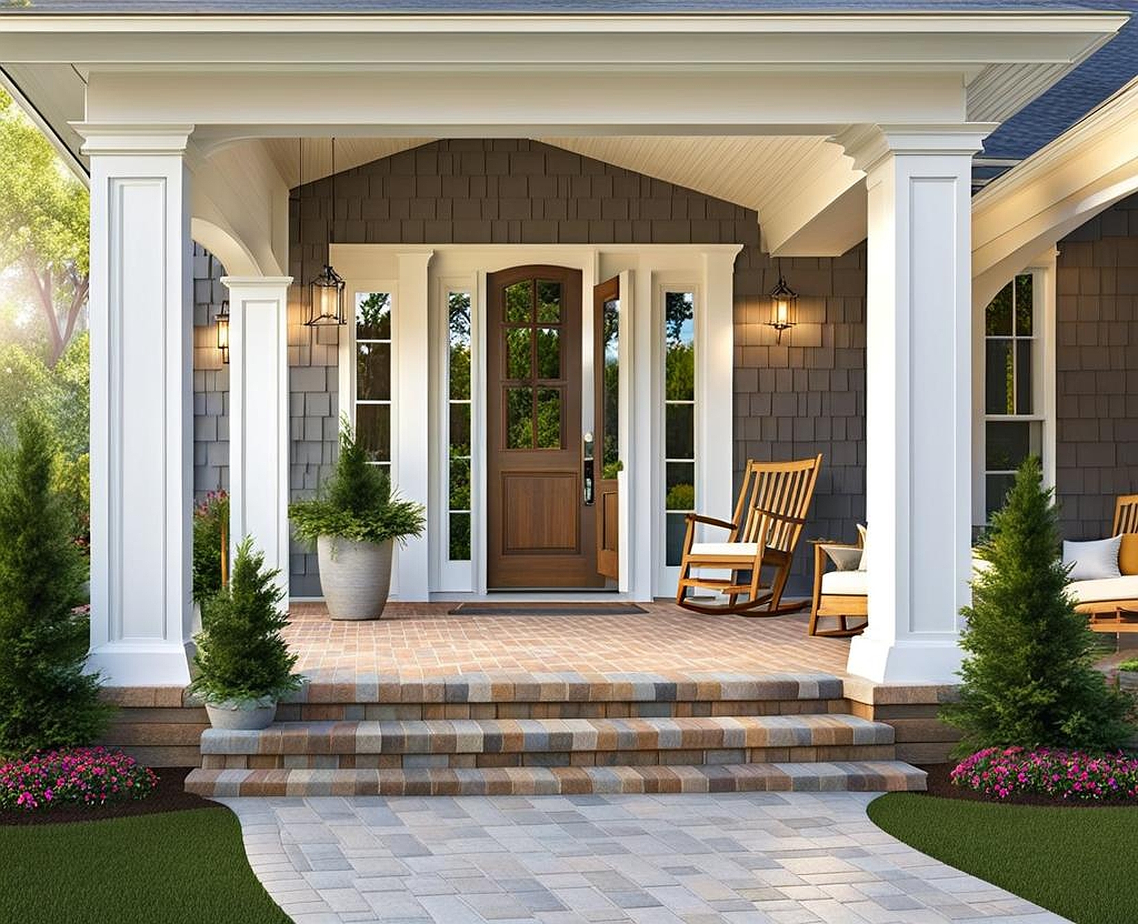 front porch pavers ideas