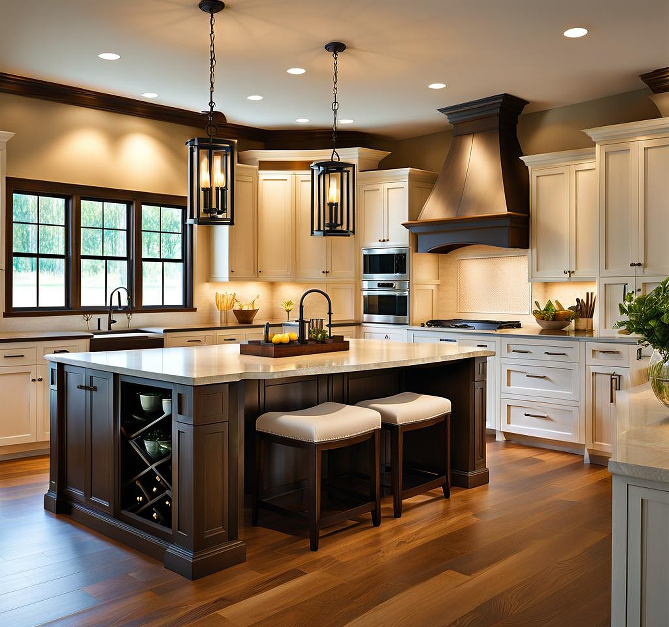 Lantern Light Fixtures for Kitchen with Pendant Lighting