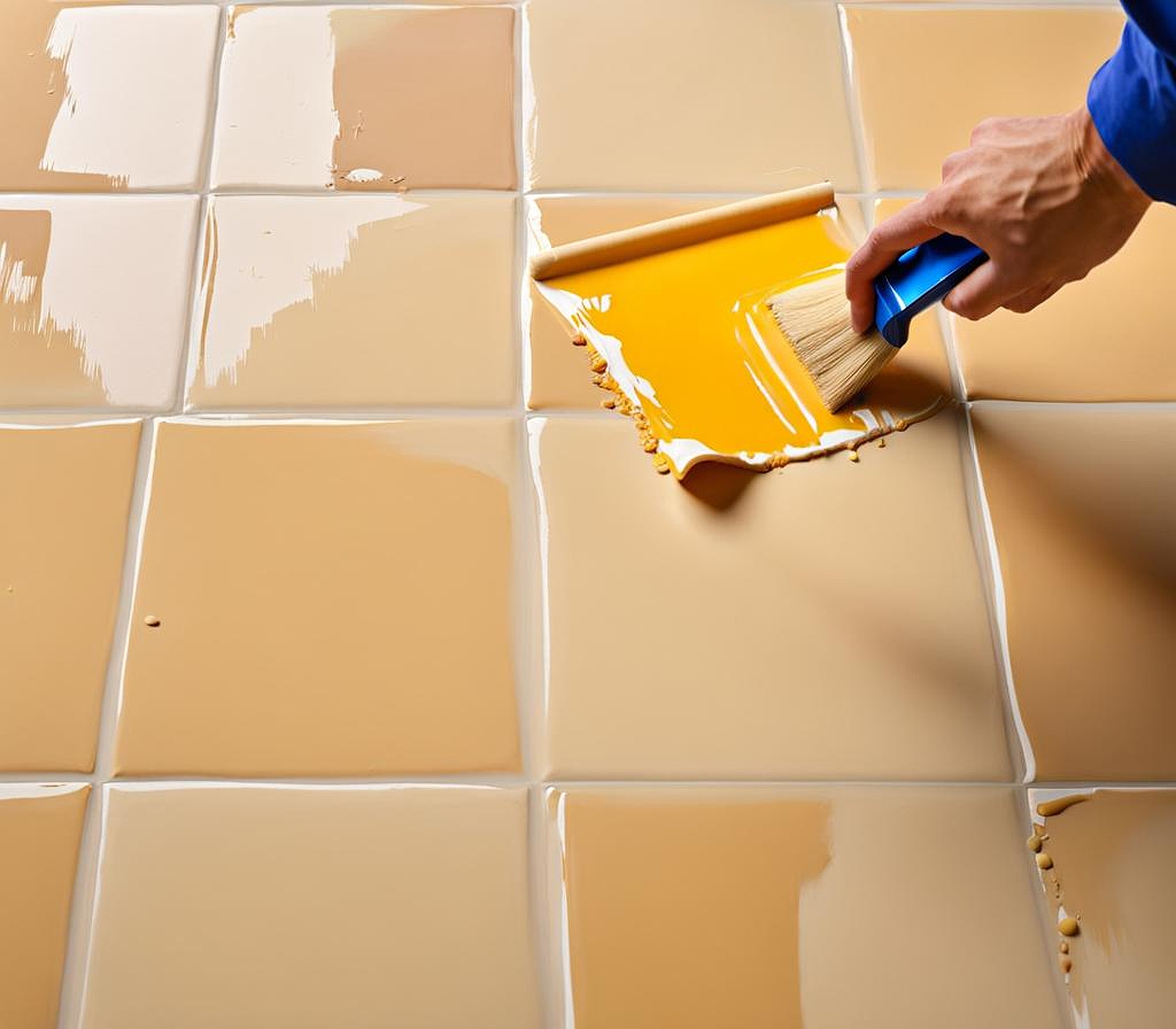 how to remove paint from floor tiles