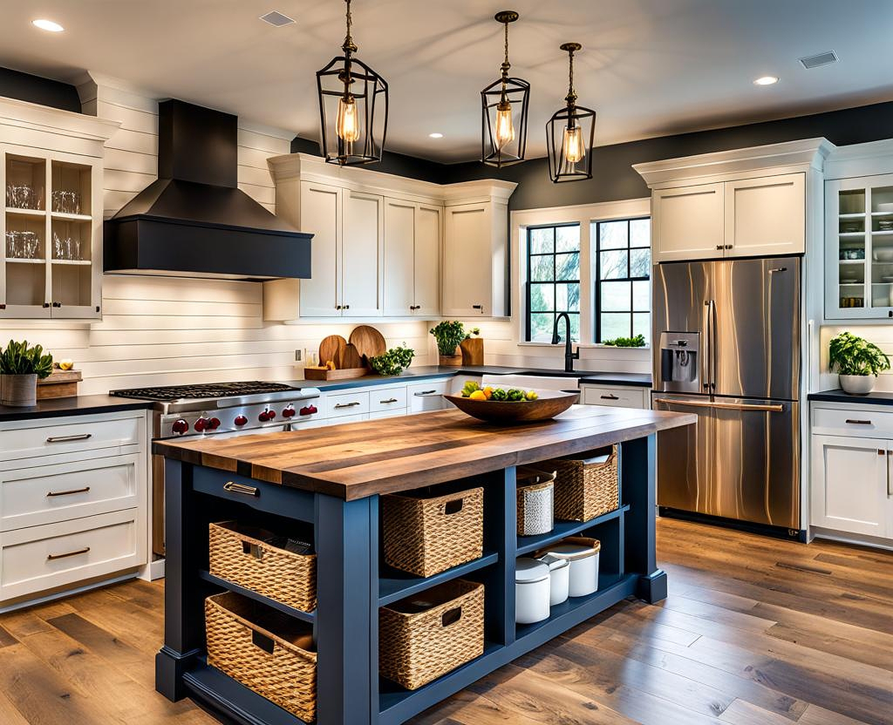 kitchen islands with shiplap