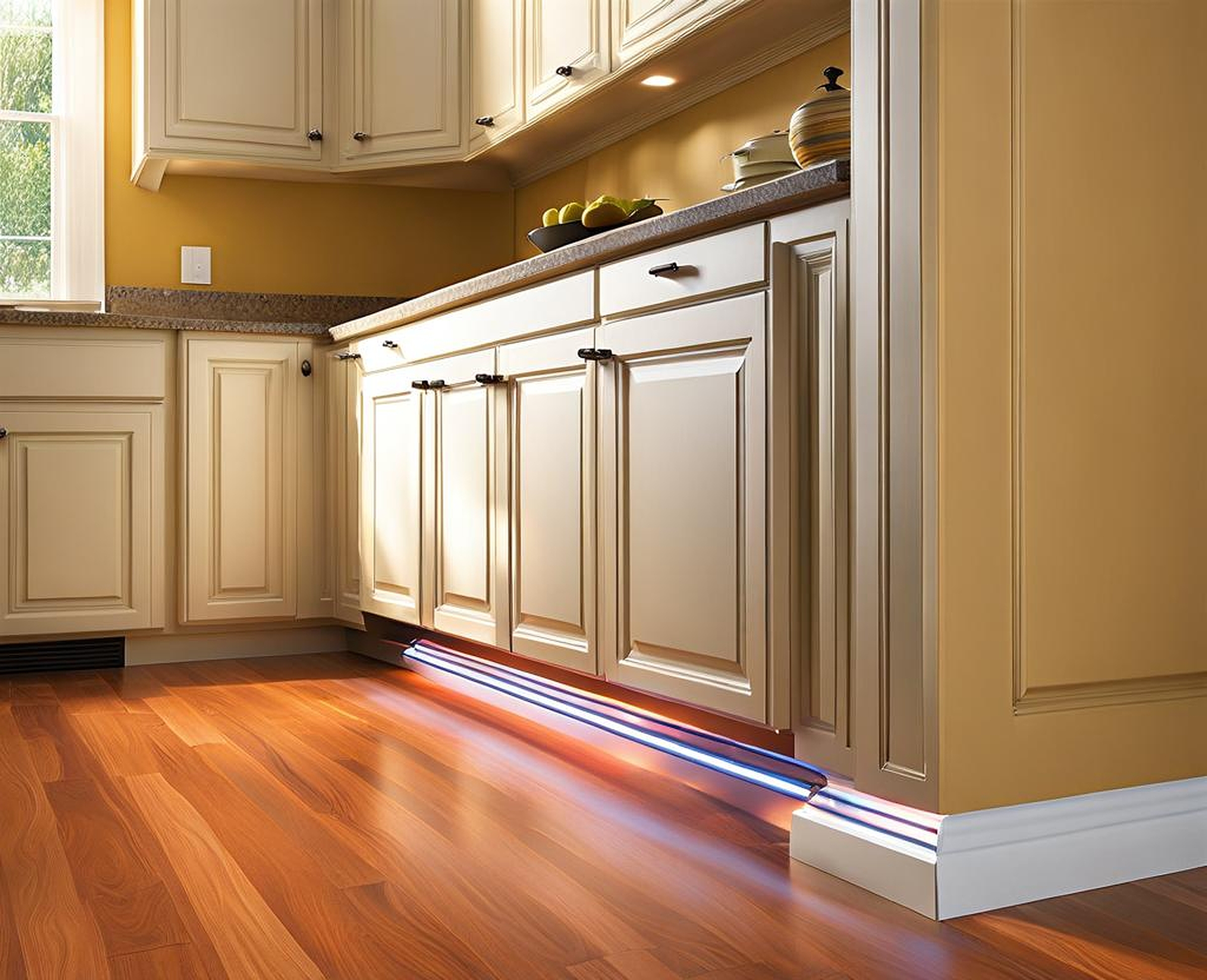 baseboard heat under kitchen cabinets