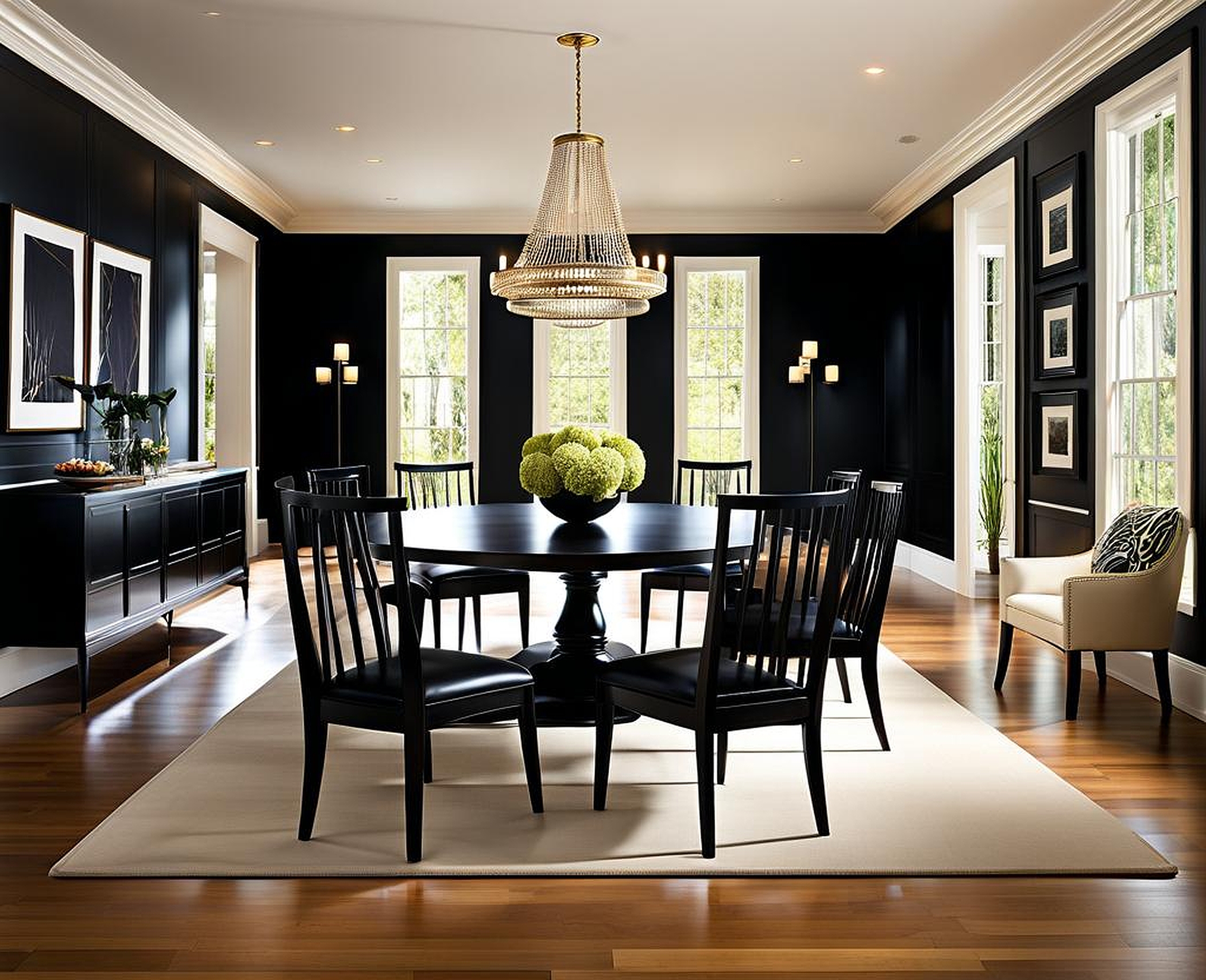 modern black windsor dining chairs