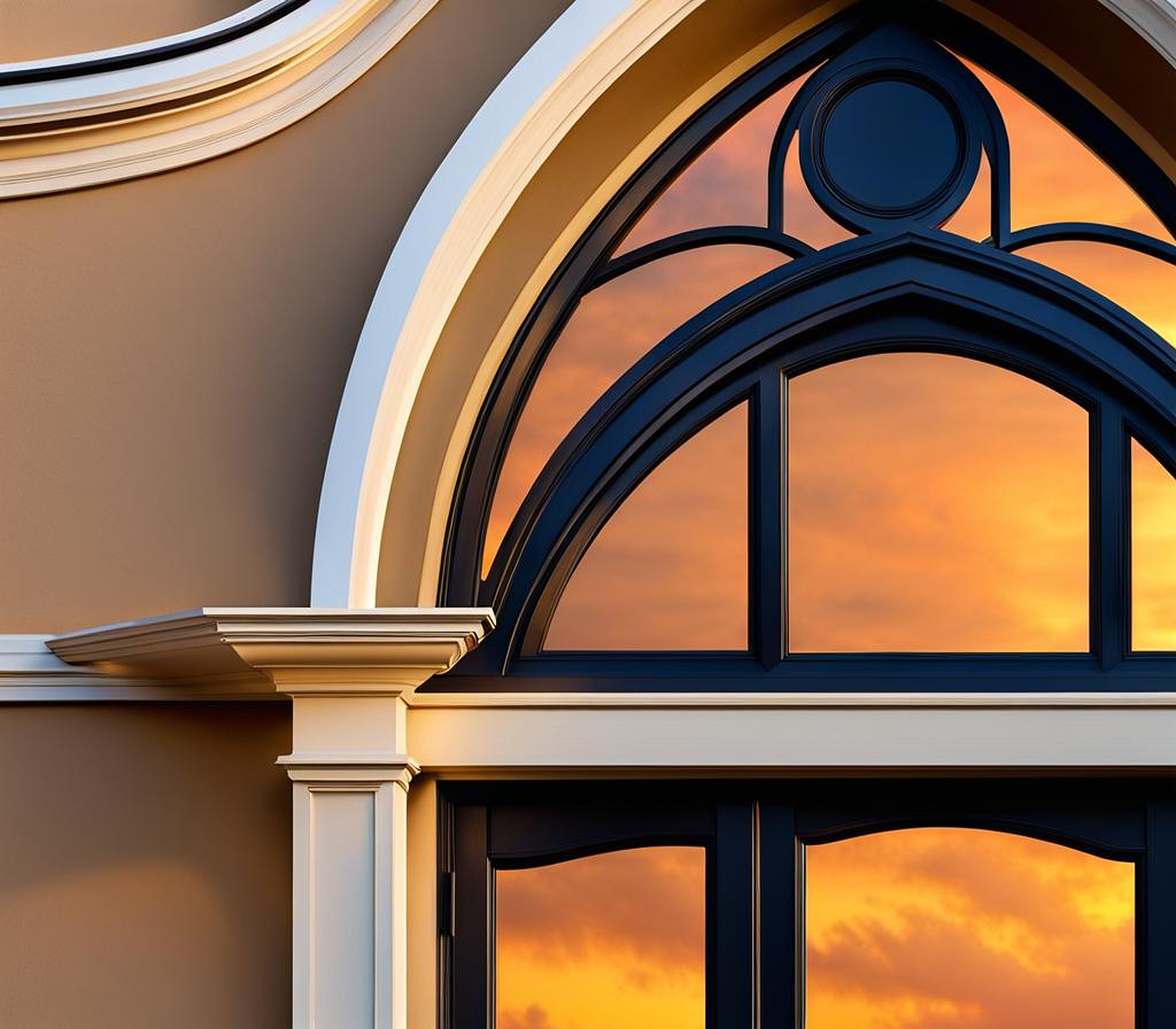 arched window trim exterior