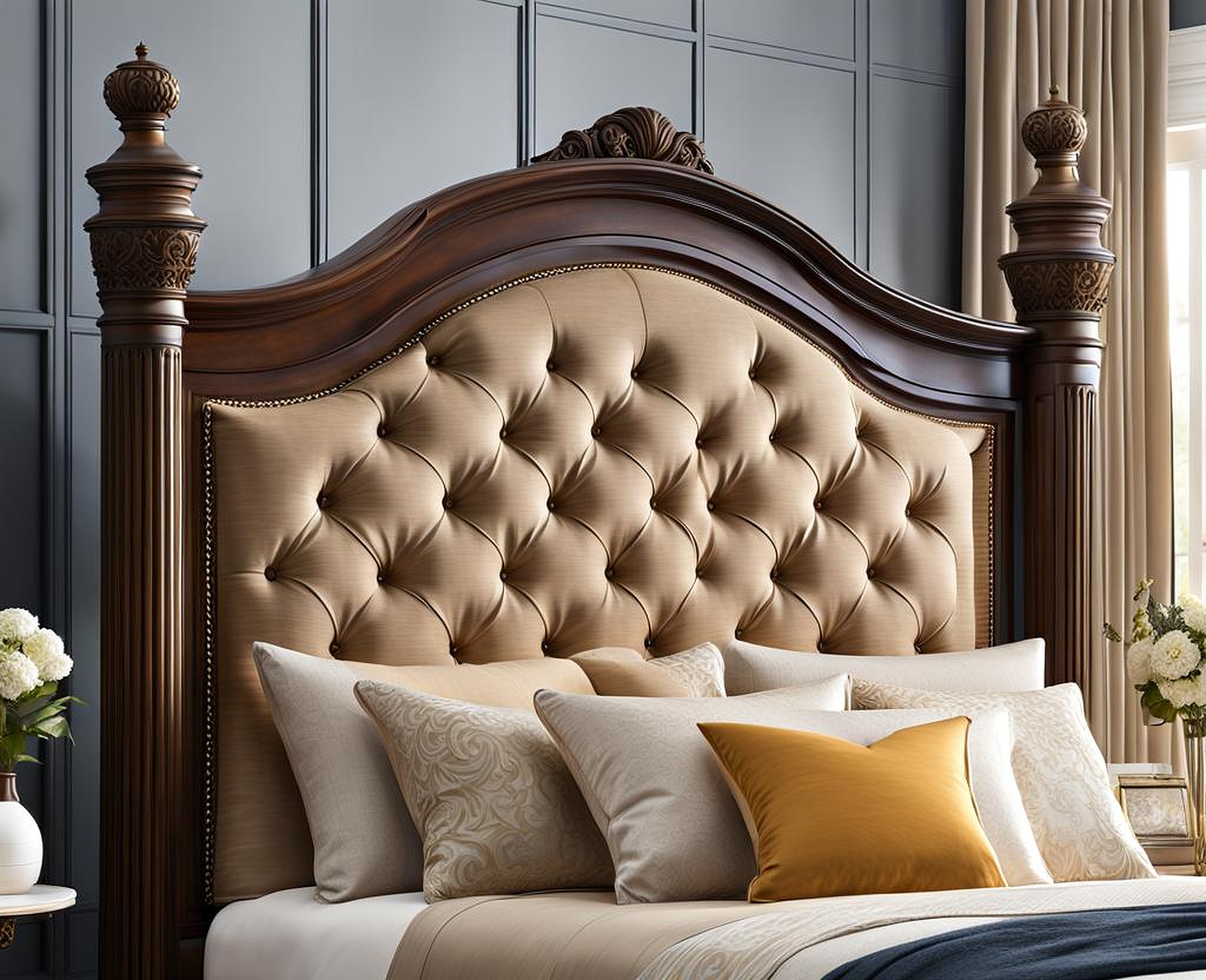 Tall Queen Headboard Only for Master Bedroom Decor Ideas