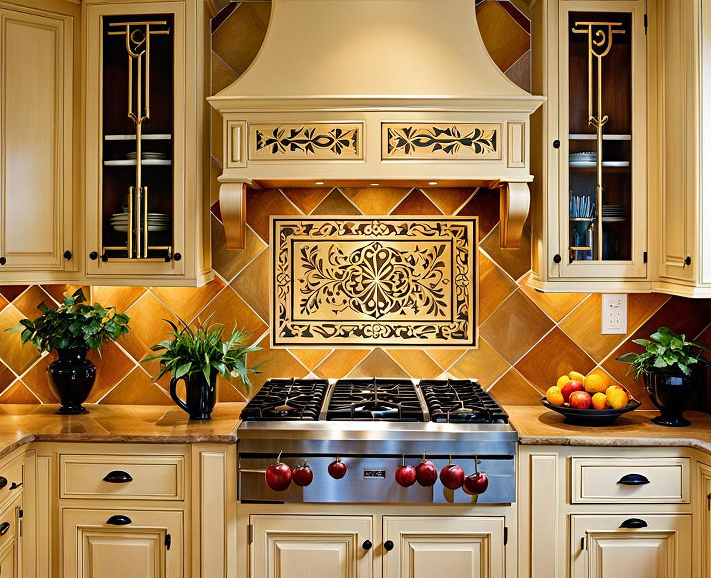 Custom Stencils for Kitchen Cabinets Provide Personalized Style