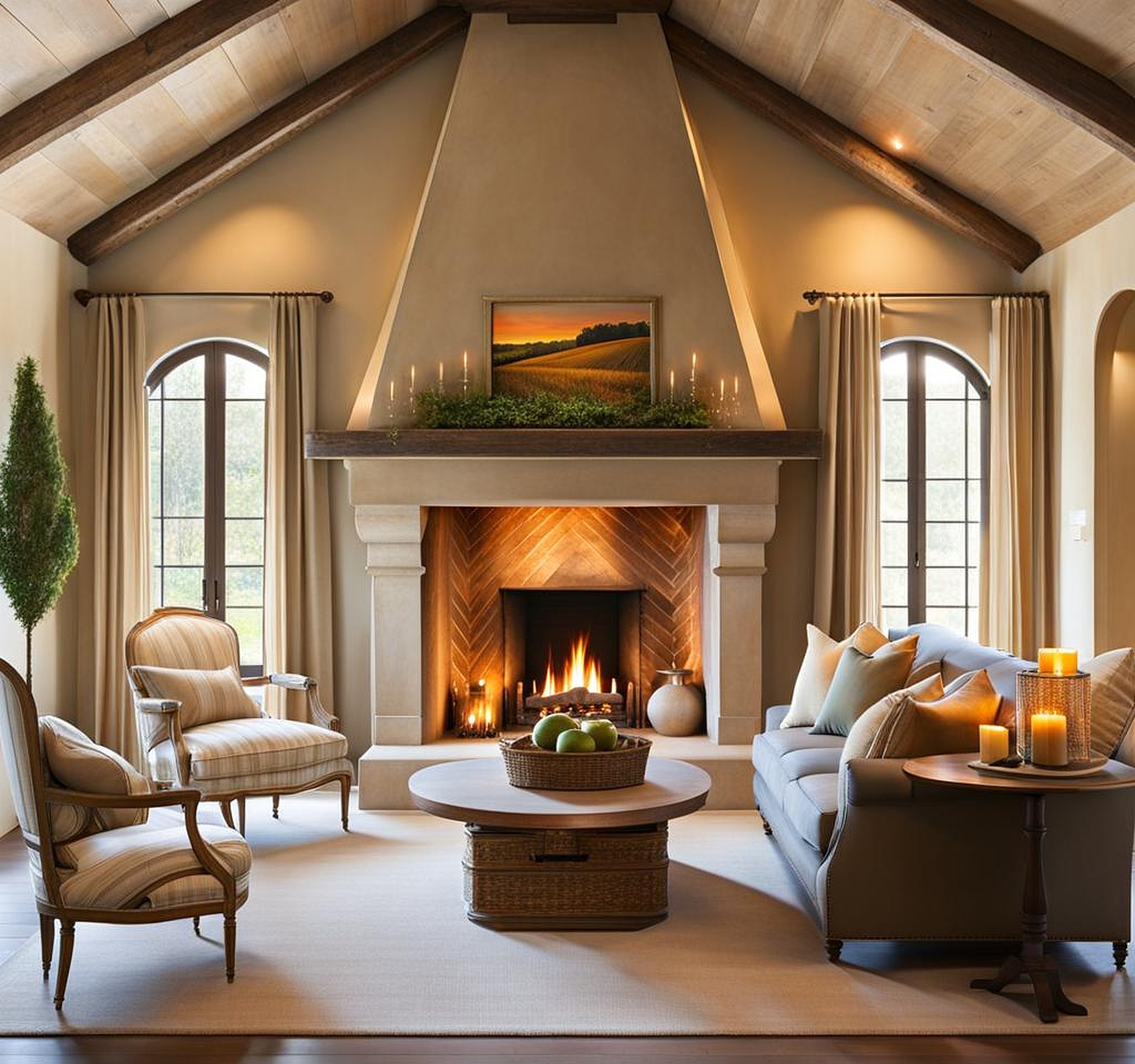 french country fireplace ideas