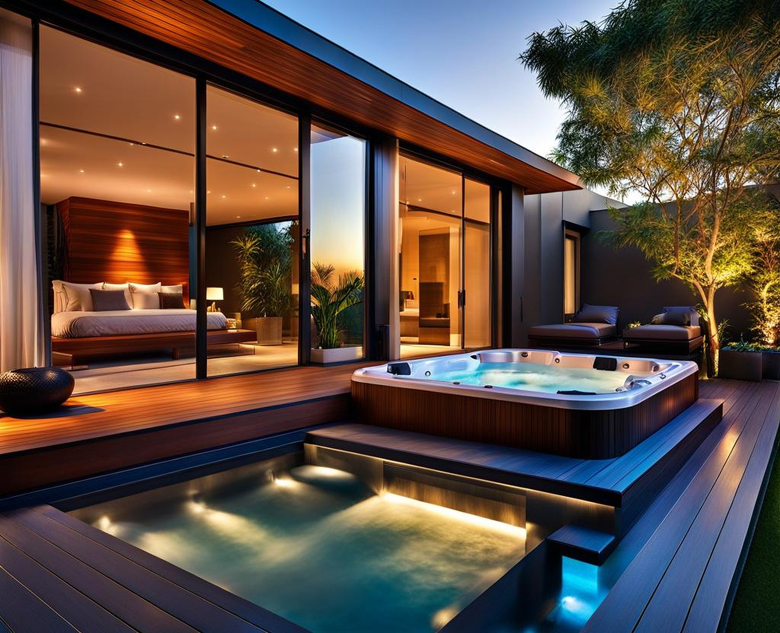 Innovative Sunken Hot Tub Deck Designs for Modern Properties