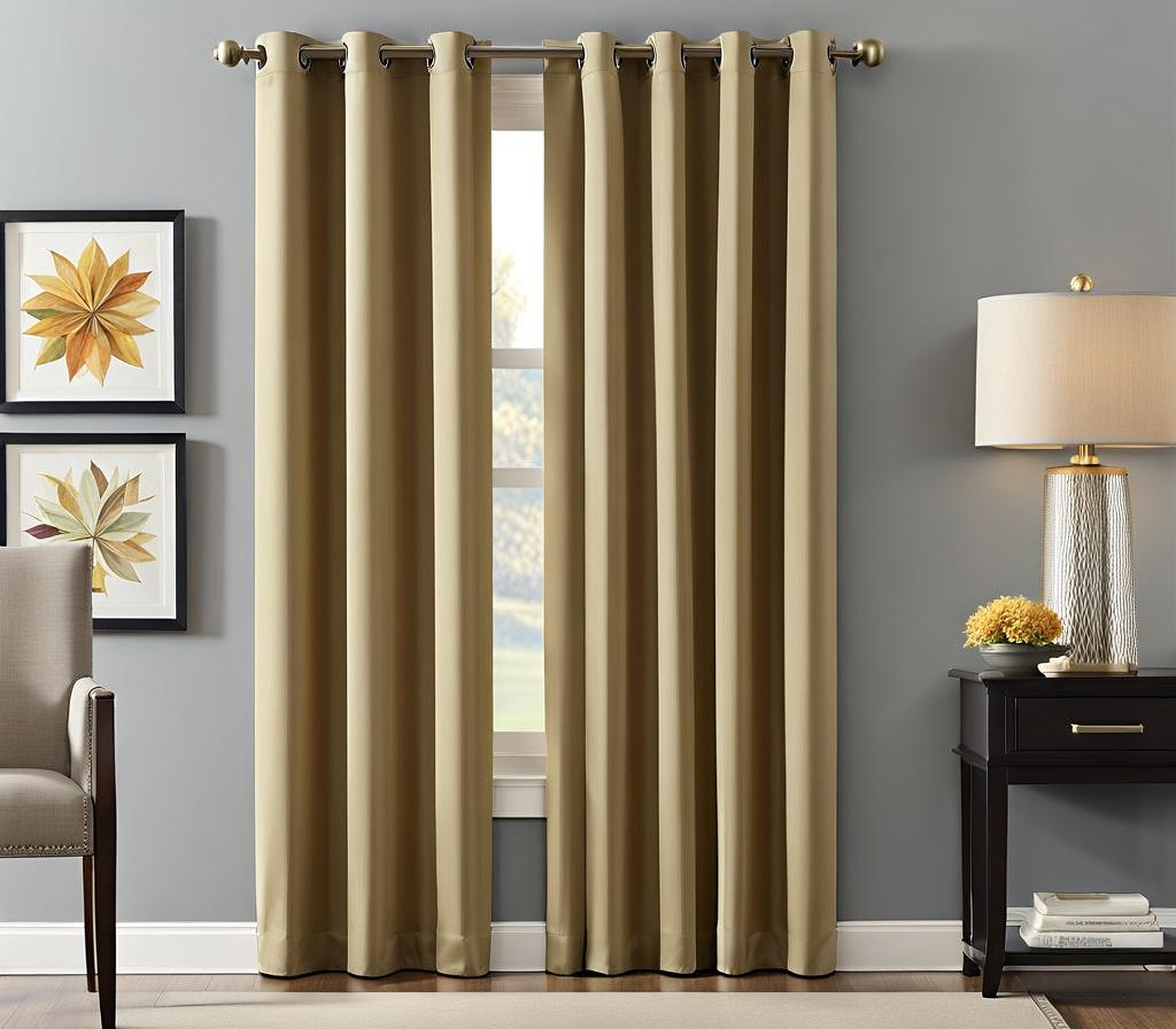 Cameron Thermal Insulated Blackout Grommet Curtain Panels by Sun Zero for Home Decor